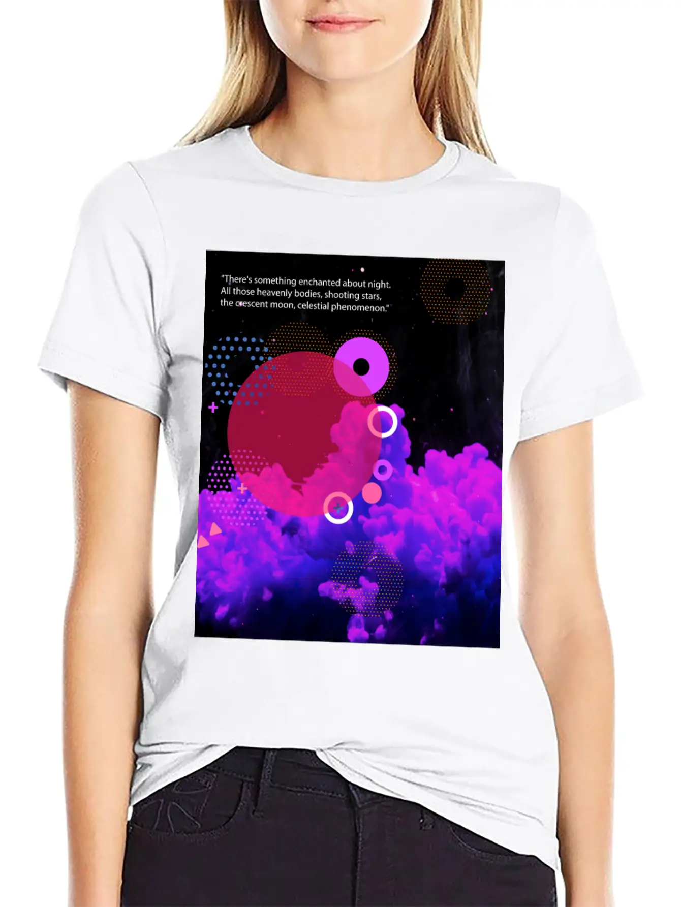 The Crescent Moon Vector, Heavenly Bodies Stylish Everyday T-Shirt – Unisex Basic Cotton Tee