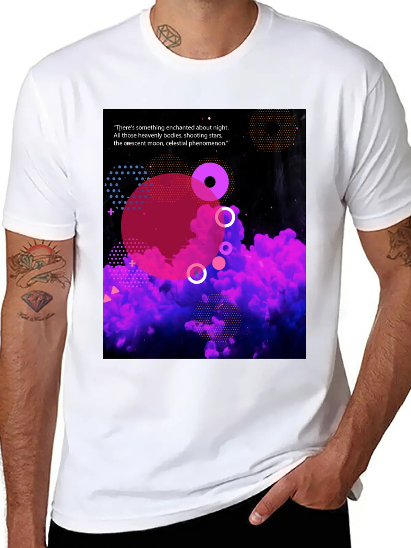 The Crescent Moon Vector, Heavenly Bodies Stylish Everyday T-Shirt – Unisex Basic Cotton Tee