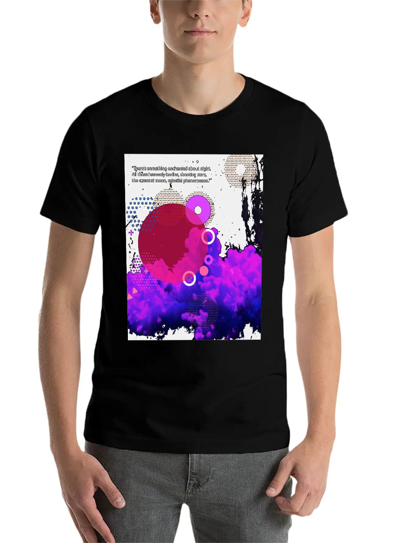 The Crescent Moon Vector, Heavenly Bodies Stylish Everyday T-Shirt – Unisex Basic Cotton Tee