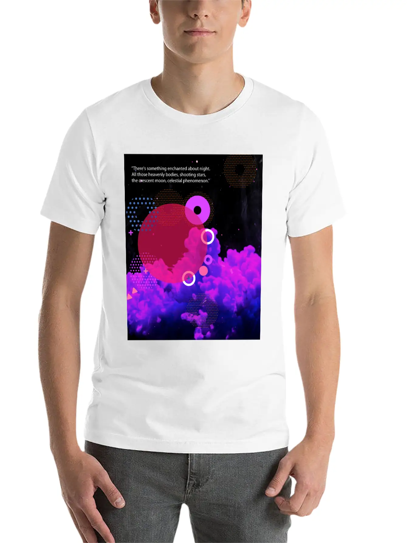 The Crescent Moon Vector, Heavenly Bodies Stylish Everyday T-Shirt – Unisex Basic Cotton Tee