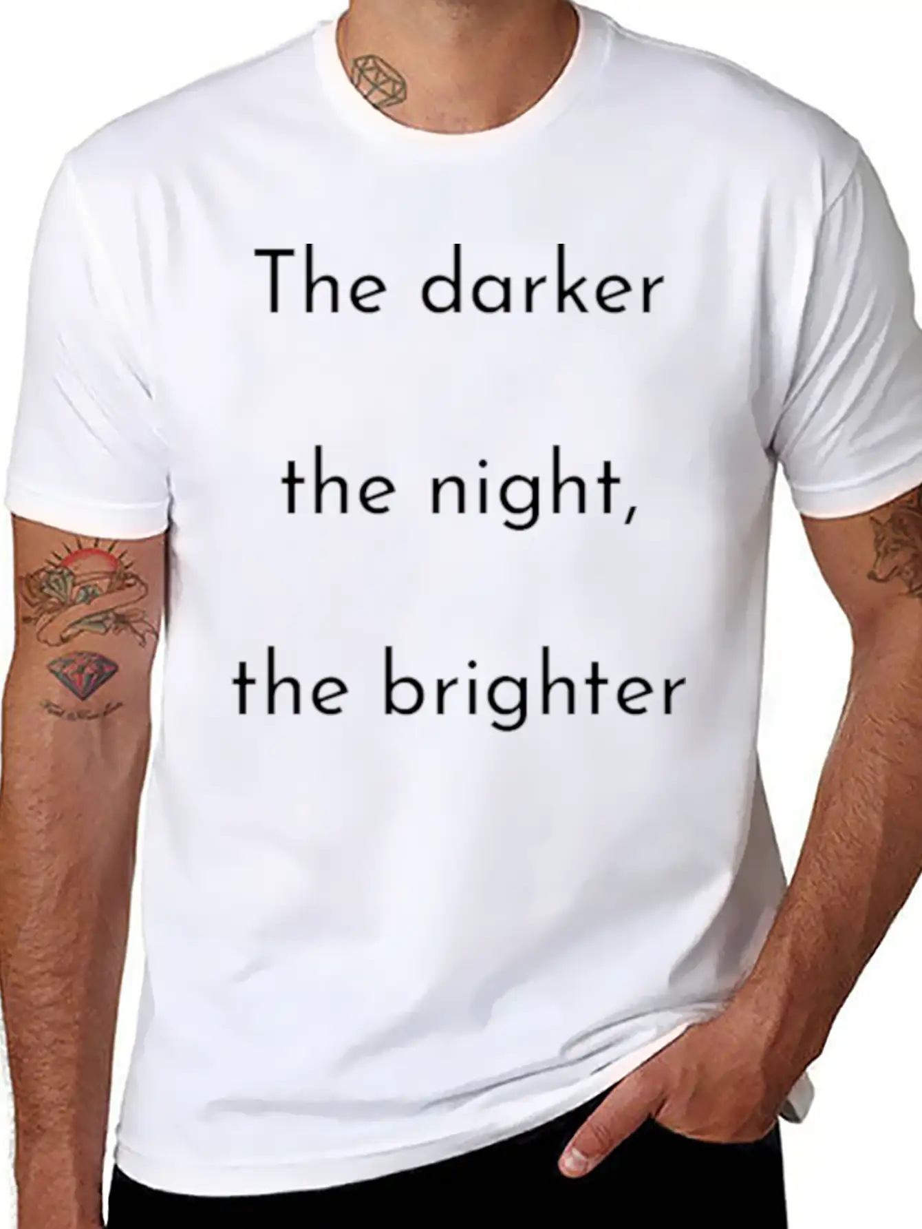 The Darker The Night Mindfulness Spiritual Basic Graphic T-Shirt – Daily Comfort In Soft Cotton