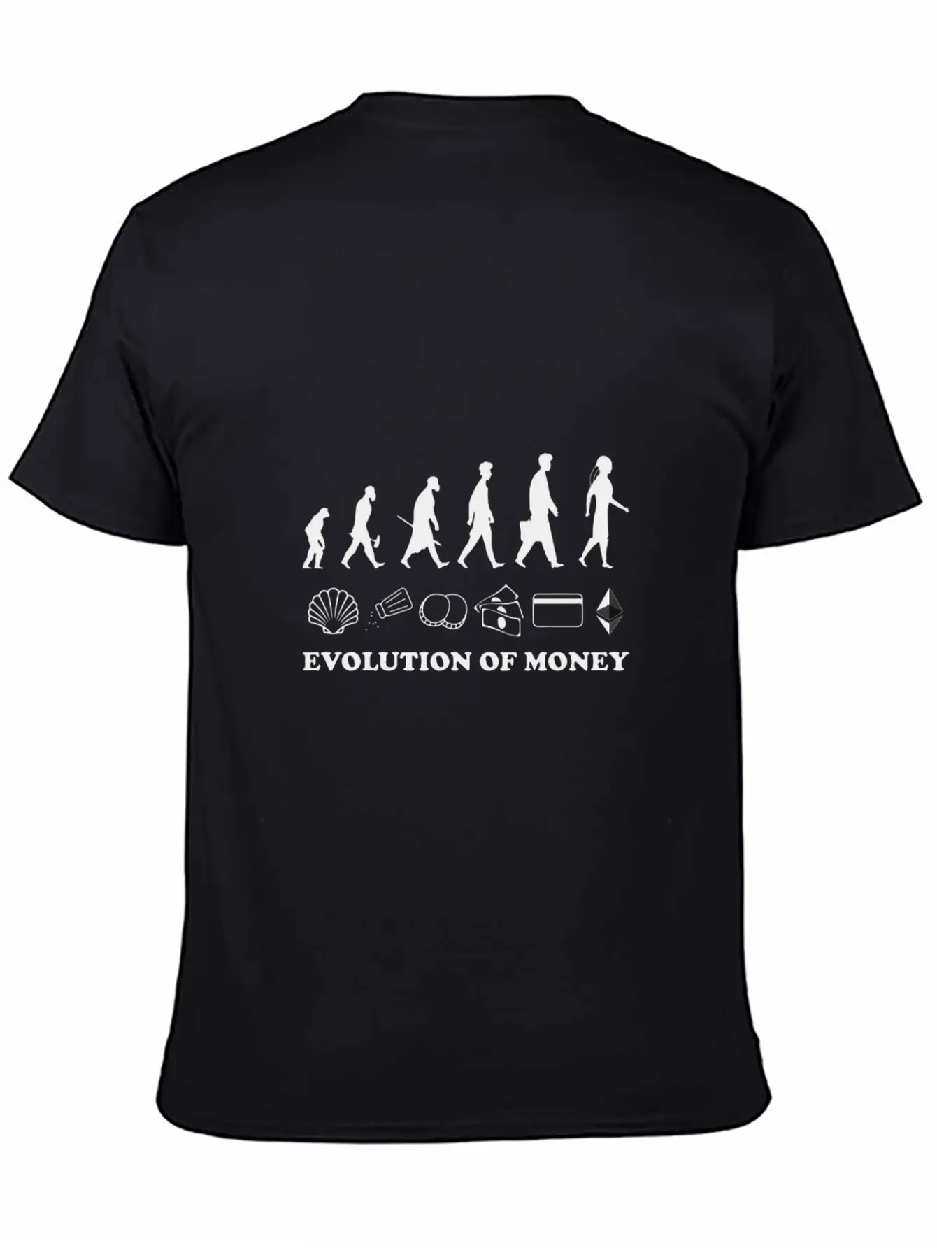 The Evolution Of Money ETH Crypto Stylish Everyday T-Shirt – Unisex Basic Cotton Tee