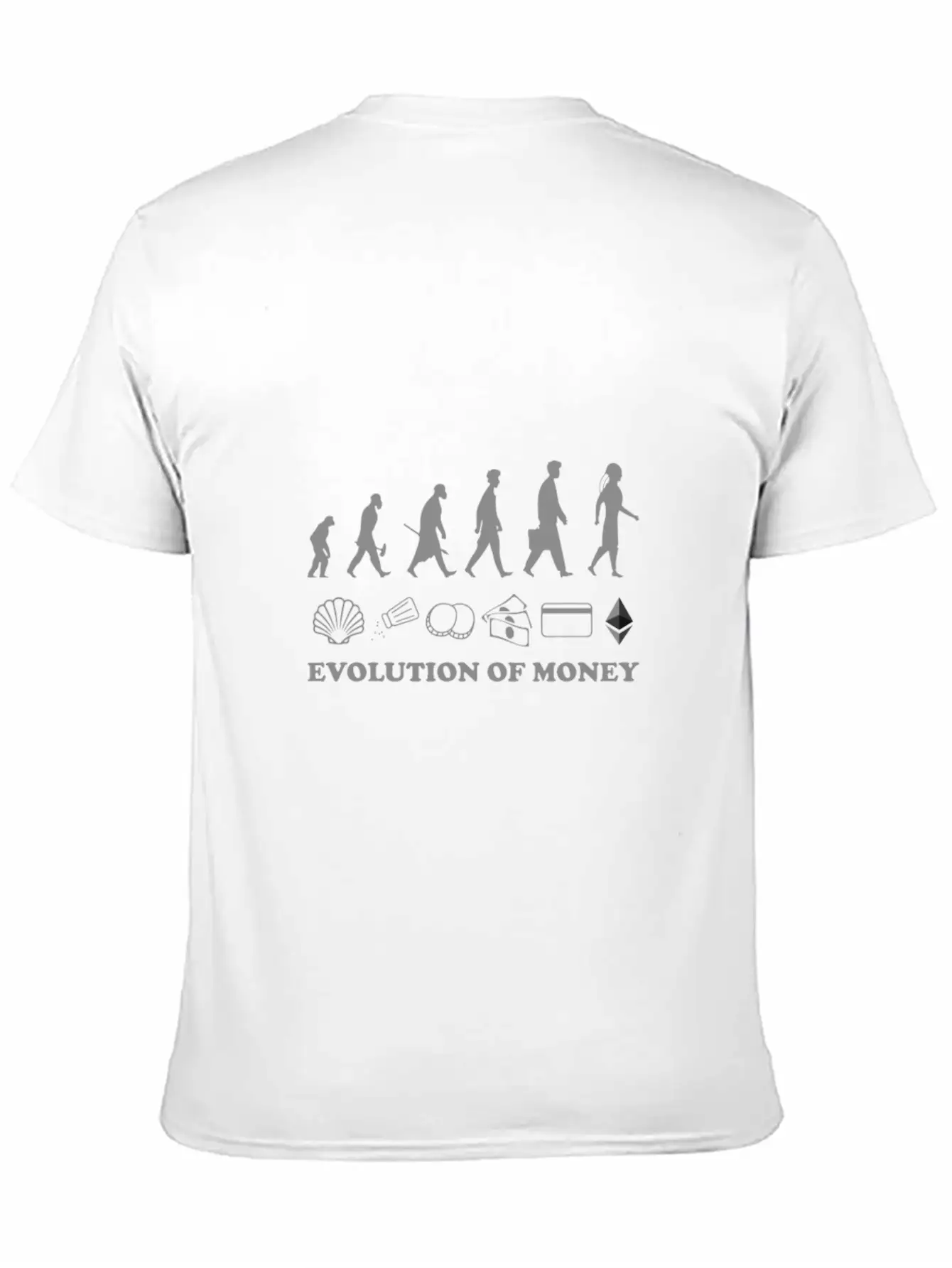 The Evolution Of Money ETH Crypto Stylish Everyday T-Shirt – Unisex Basic Cotton Tee