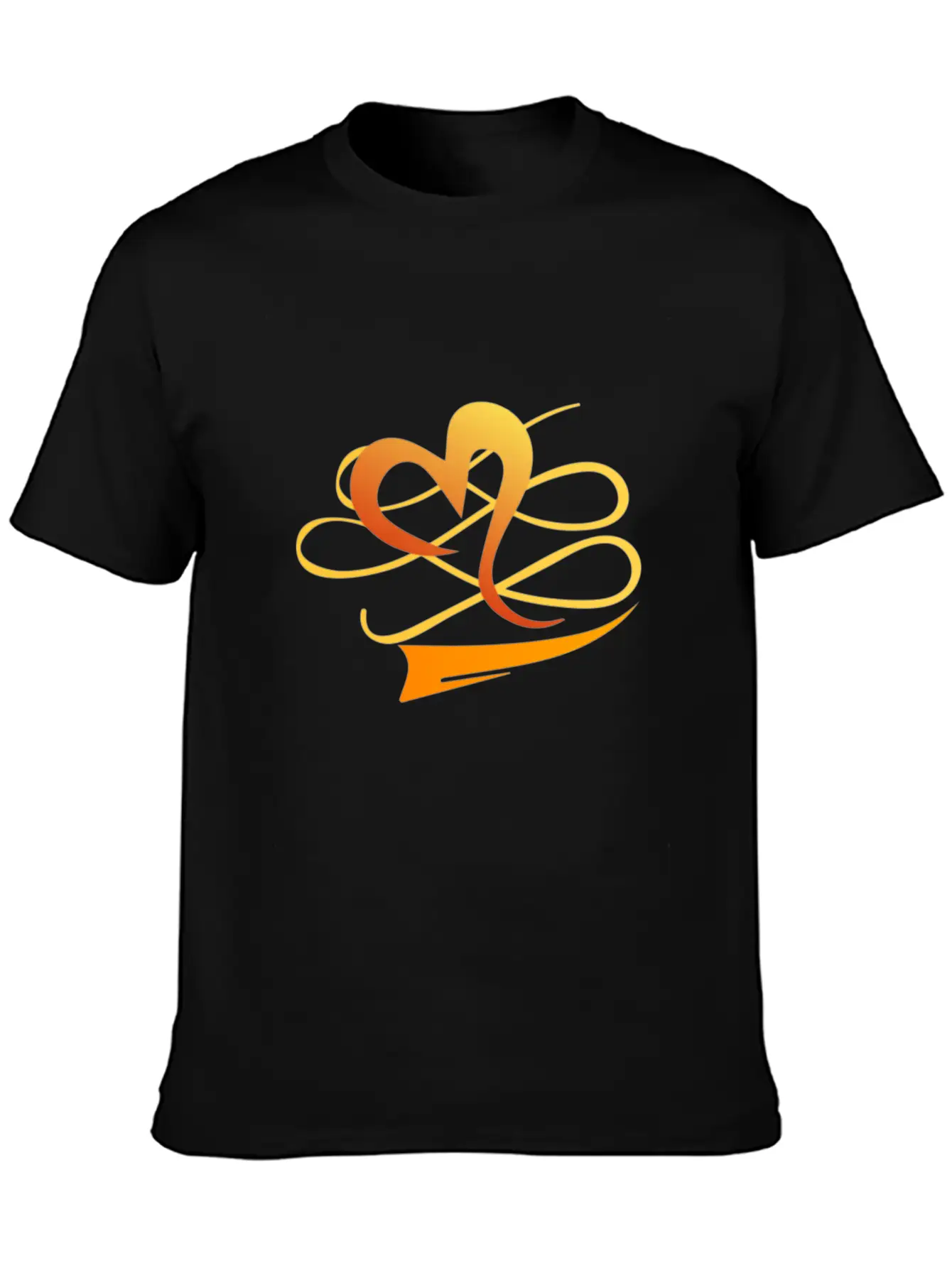 The Golden Heart Essential Cotton Tee For Daily Outfits – Unisex Style