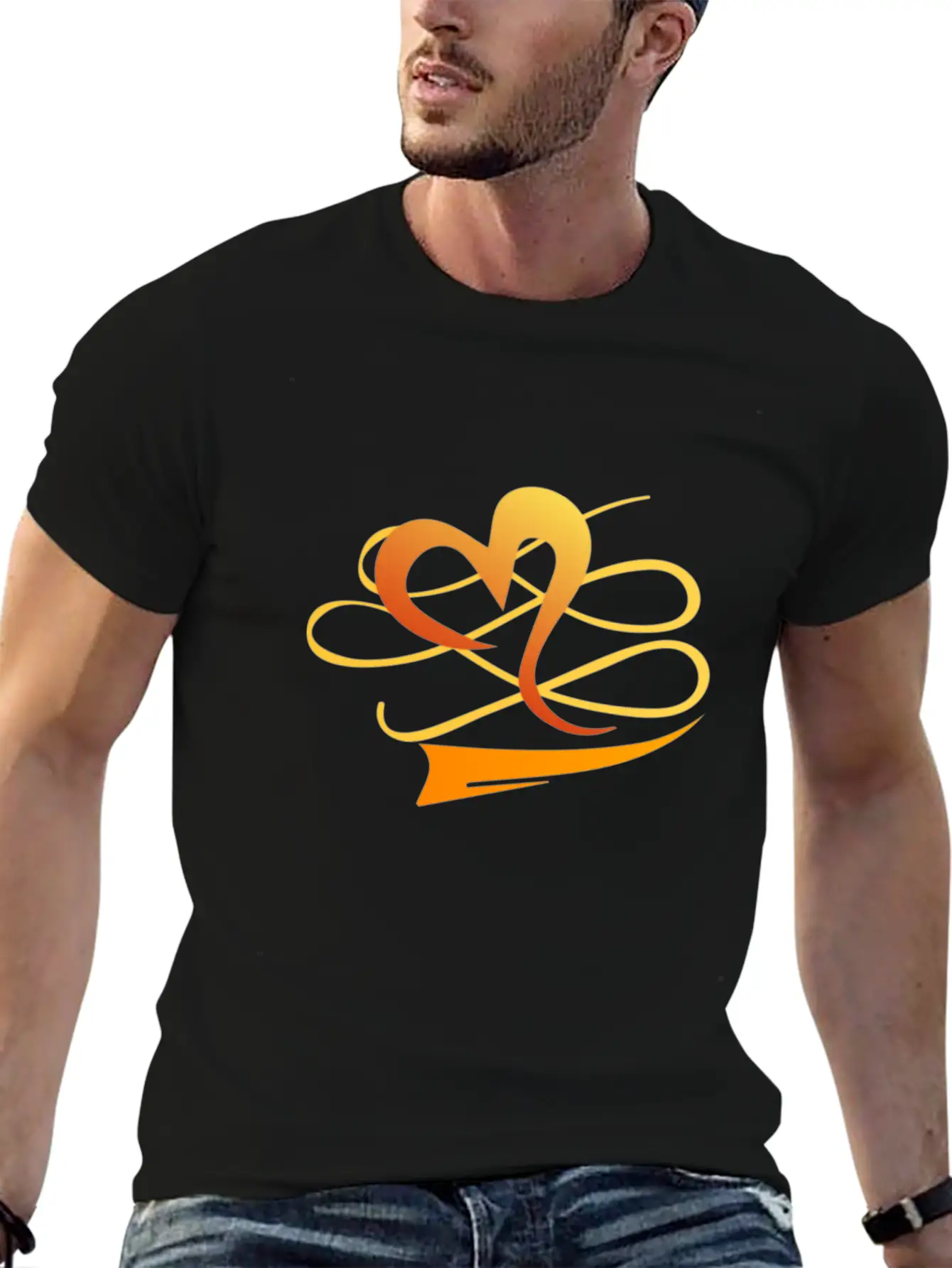 The Golden Heart Essential Cotton Tee For Daily Outfits – Unisex Style