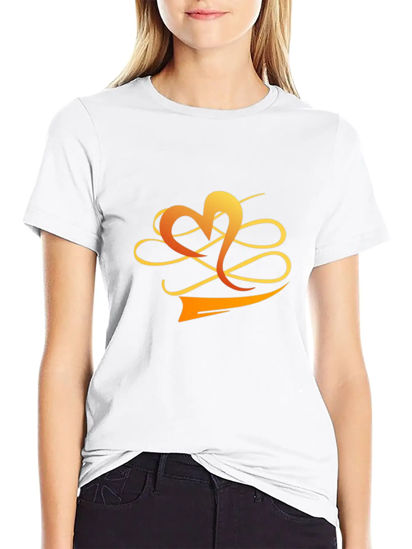The Golden Heart Essential Cotton Tee For Daily Outfits – Unisex Style