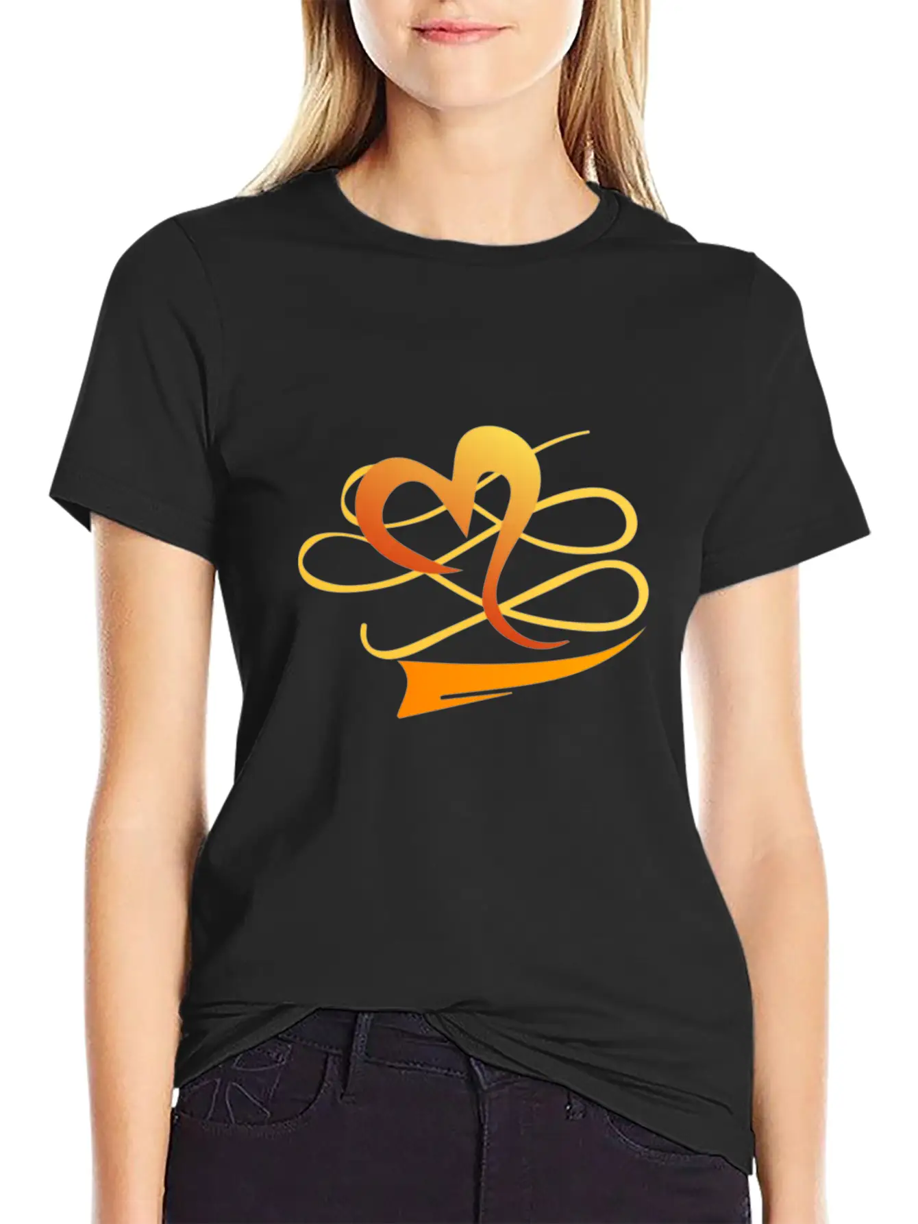 The Golden Heart Essential Cotton Tee For Daily Outfits – Unisex Style