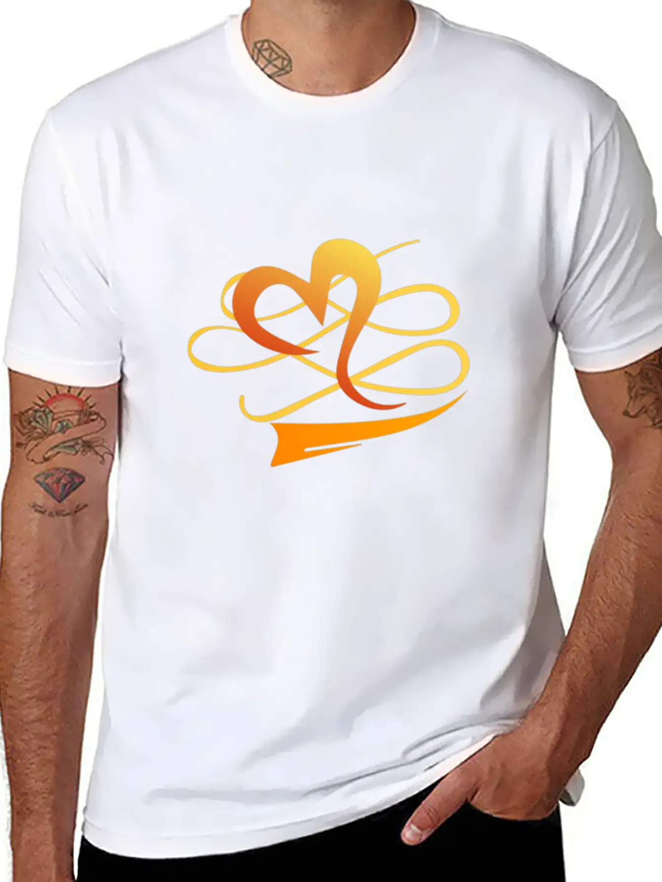 The Golden Heart Essential Cotton Tee For Daily Outfits – Unisex Style