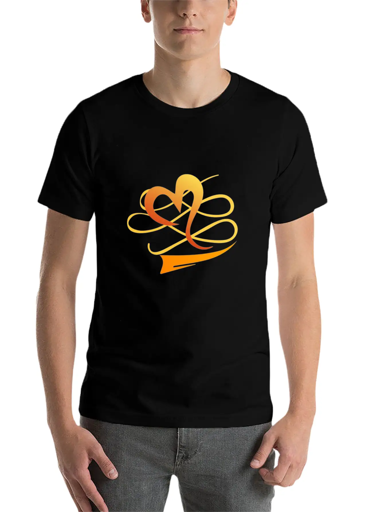 The Golden Heart Essential Cotton Tee For Daily Outfits – Unisex Style