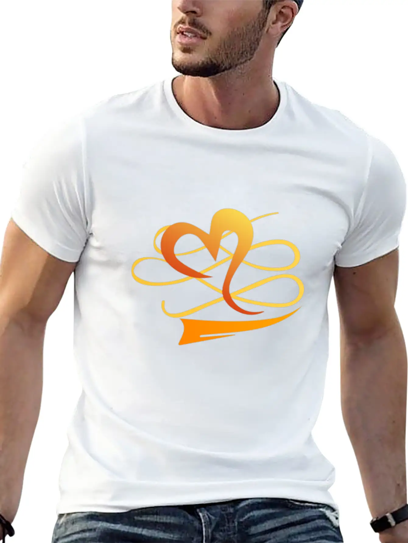 The Golden Heart Essential Cotton Tee For Daily Outfits – Unisex Style