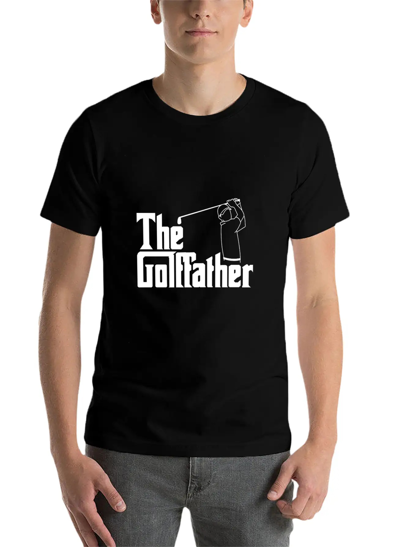 The Golf Father The Golffather Golfer Shirt Basic Graphic T-Shirt – Daily Comfort In Soft Cotton