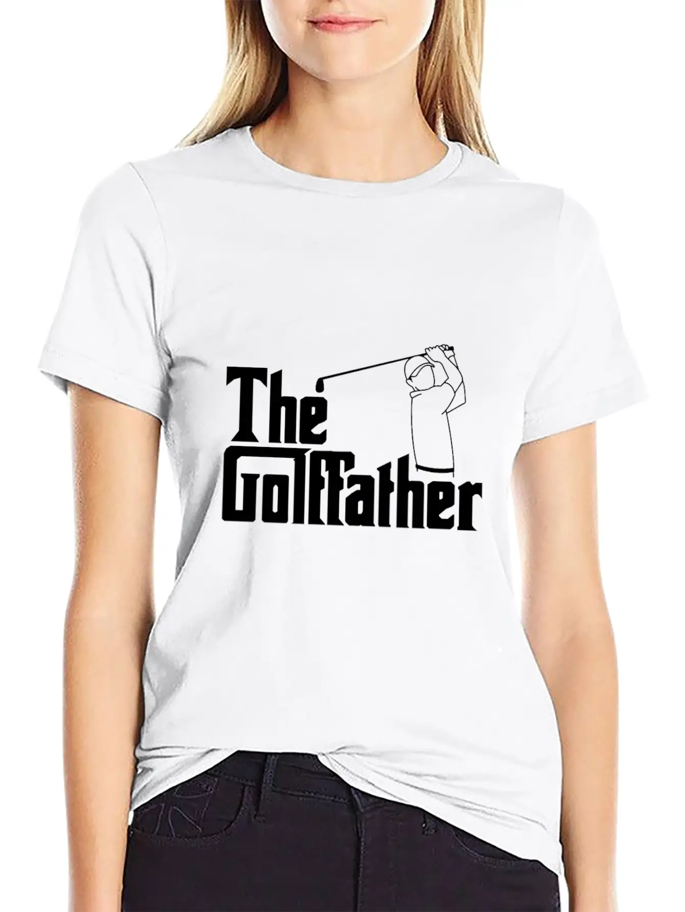 The Golf Father The Golffather Golfer Shirt Basic Graphic T-Shirt – Daily Comfort In Soft Cotton