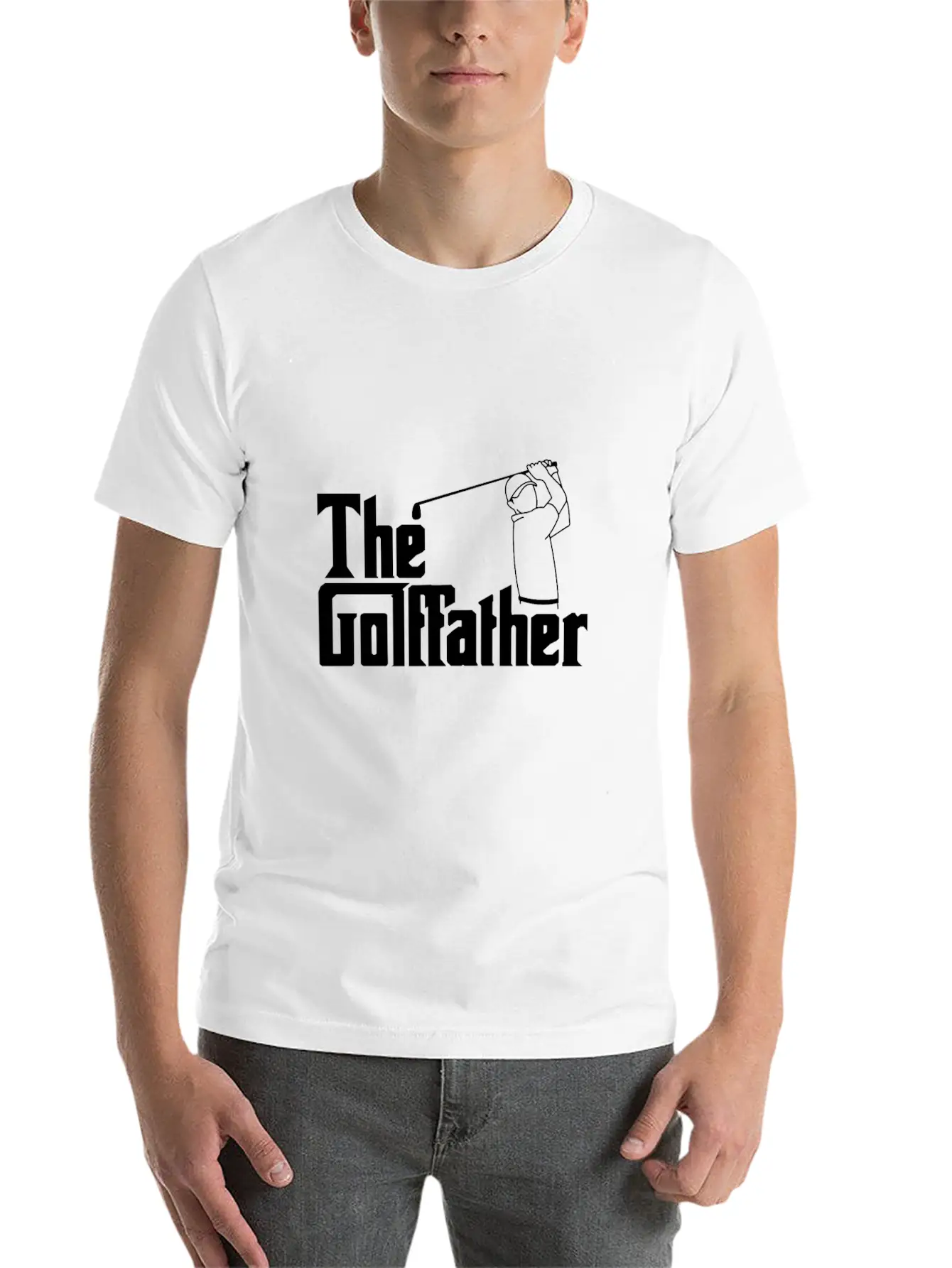 The Golf Father The Golffather Golfer Shirt Basic Graphic T-Shirt – Daily Comfort In Soft Cotton