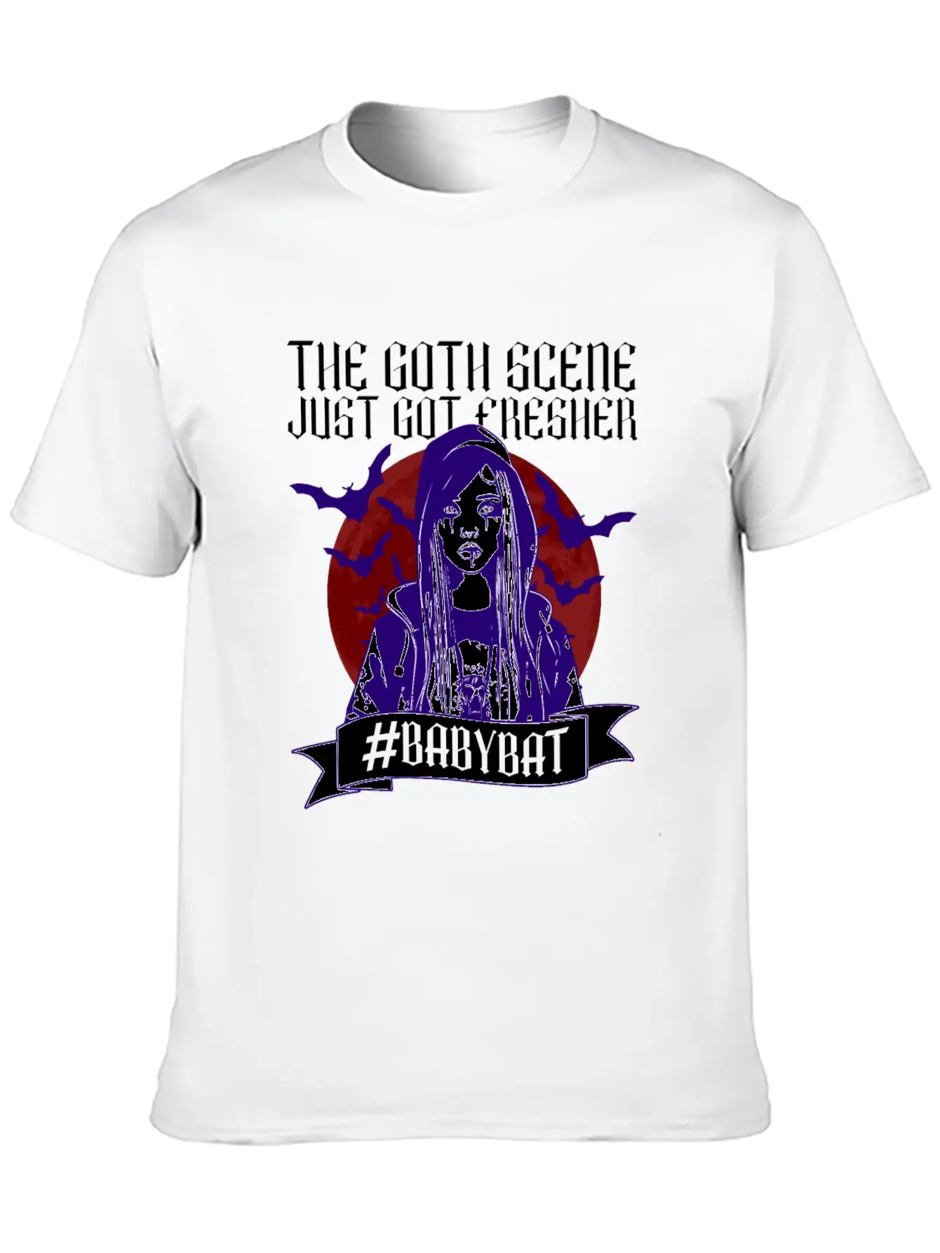 The Goth Scene Just Got Fresher #Babybat - Baby Lightweight Cotton T-Shirt – Daily Comfort Graphic Shirt
