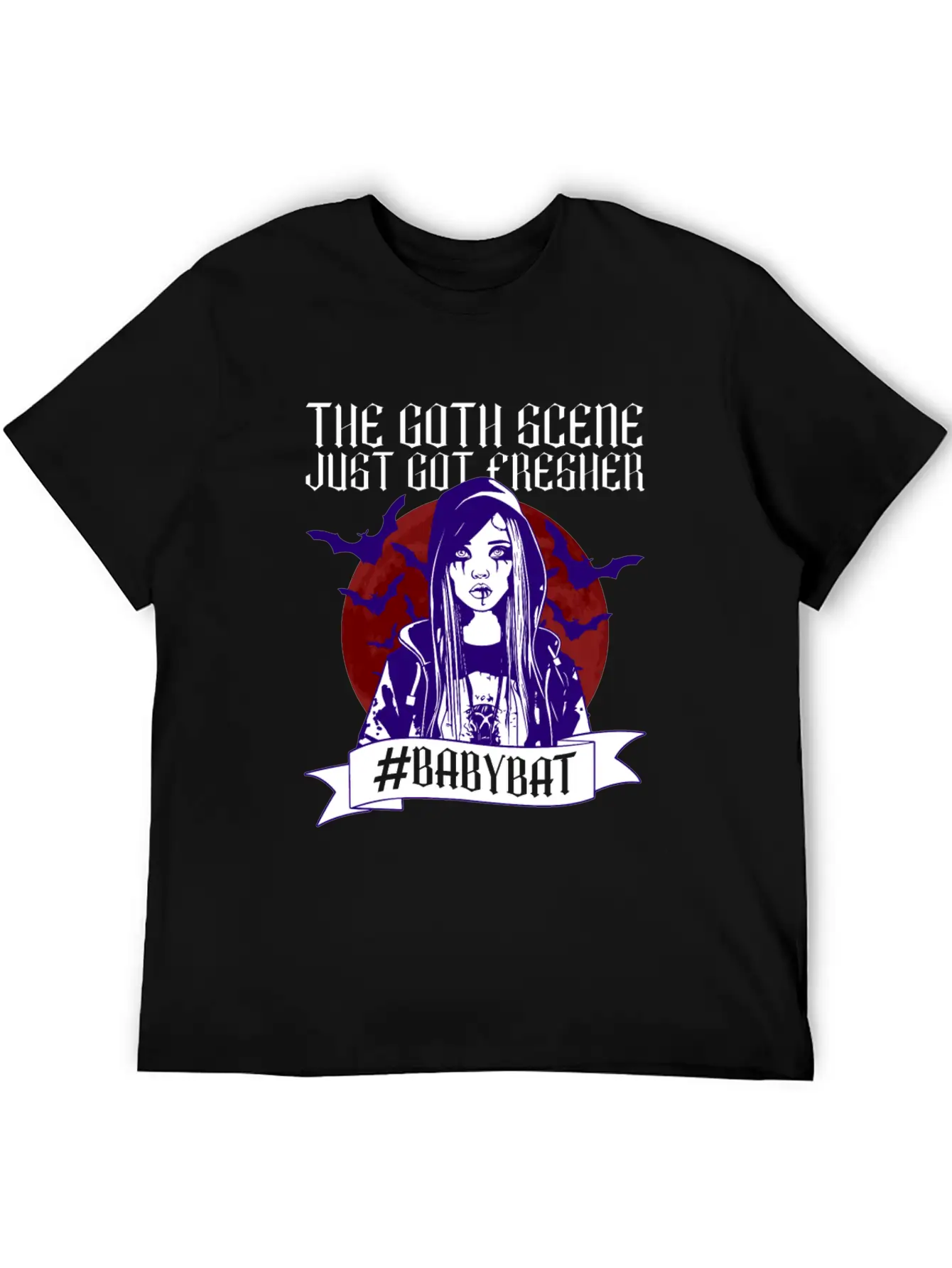 The Goth Scene Just Got Fresher #Babybat - Baby Lightweight Cotton T-Shirt – Daily Comfort Graphic Shirt