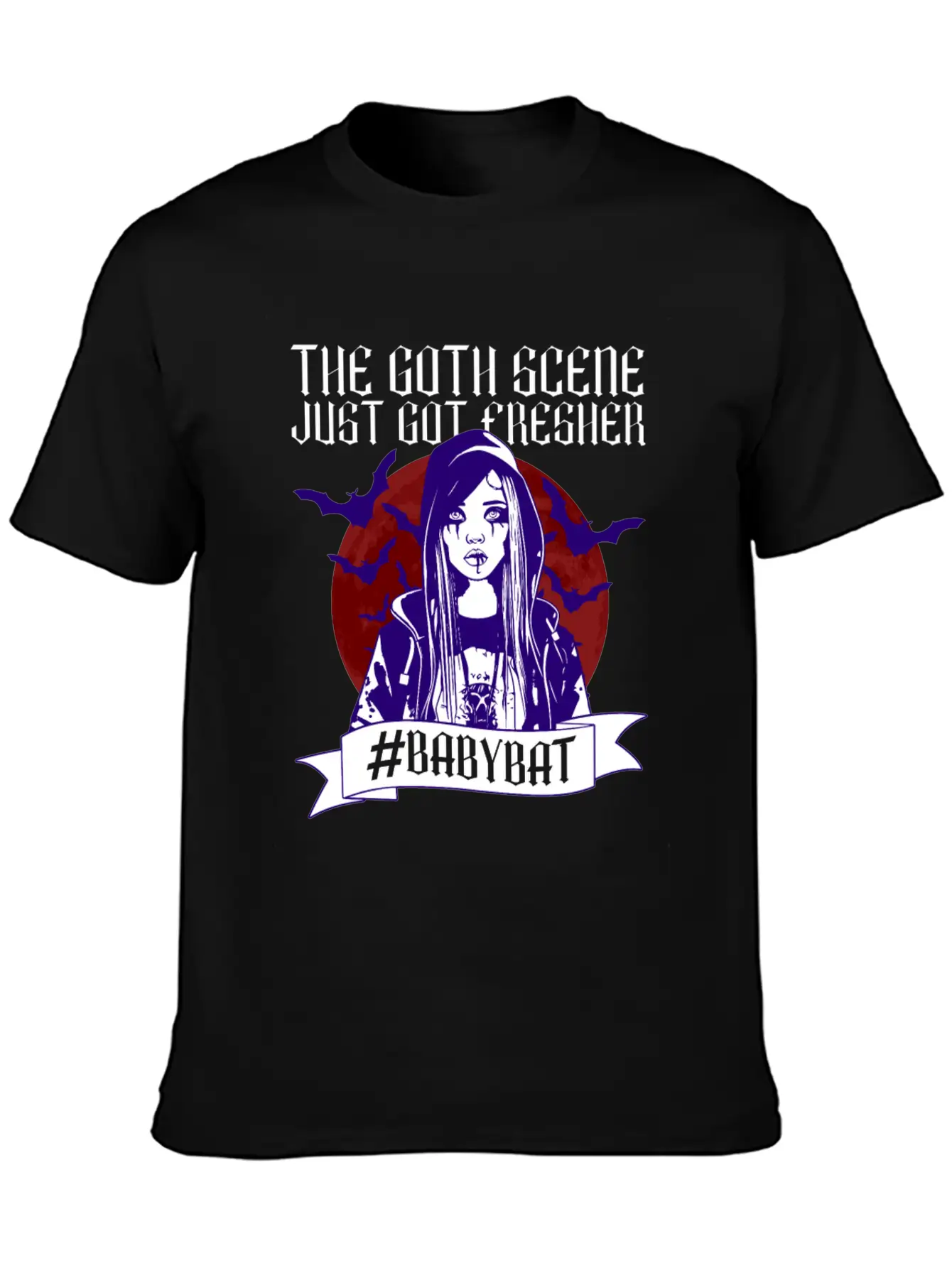The Goth Scene Just Got Fresher #Babybat - Baby Lightweight Cotton T-Shirt – Daily Comfort Graphic Shirt