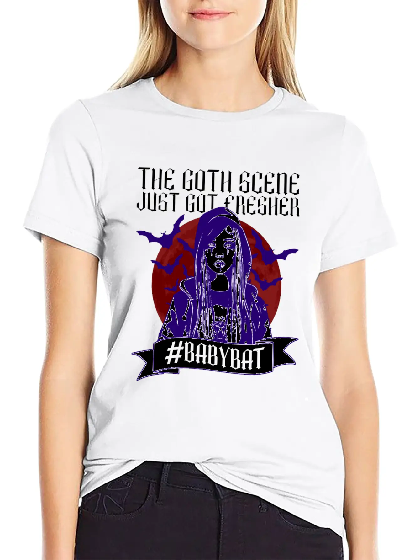 The Goth Scene Just Got Fresher #Babybat - Baby Lightweight Cotton T-Shirt – Daily Comfort Graphic Shirt