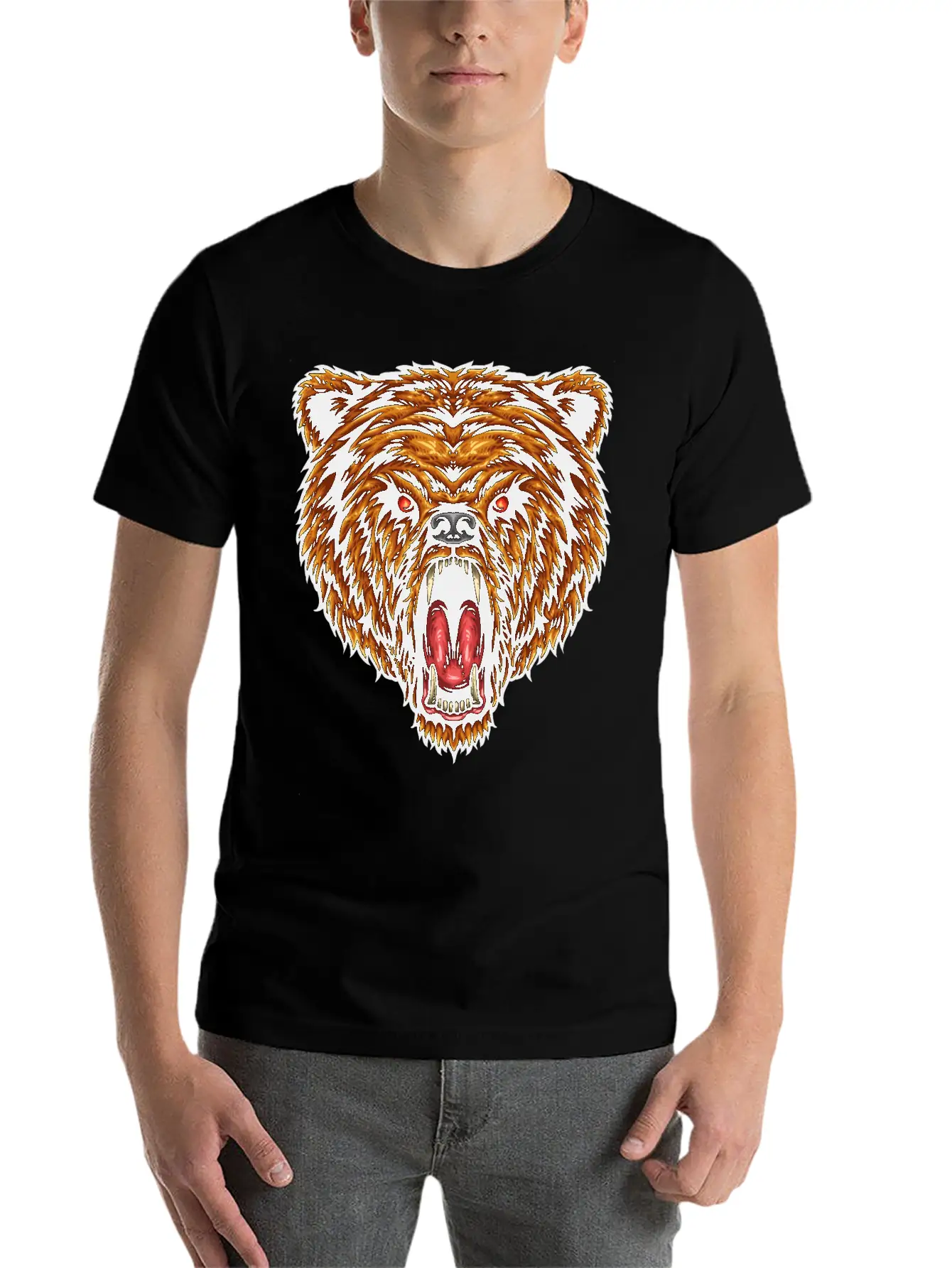 The Great Power Of Bear T-Shirts, Apparels & Decor Comfortable Minimalist Graphic Tee – Summer Style Essential