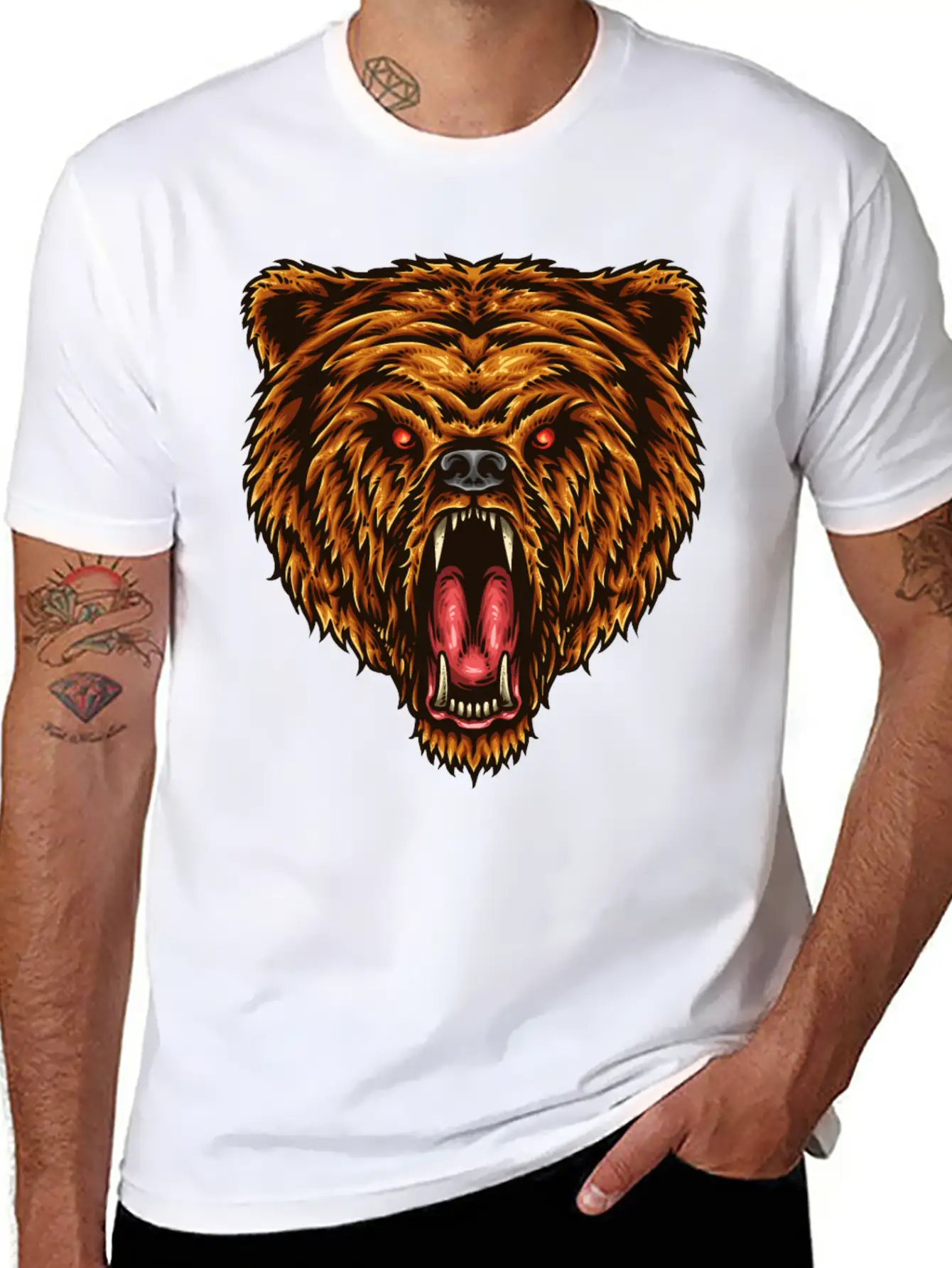 The Great Power Of Bear T-Shirts, Apparels & Decor Comfortable Minimalist Graphic Tee – Summer Style Essential