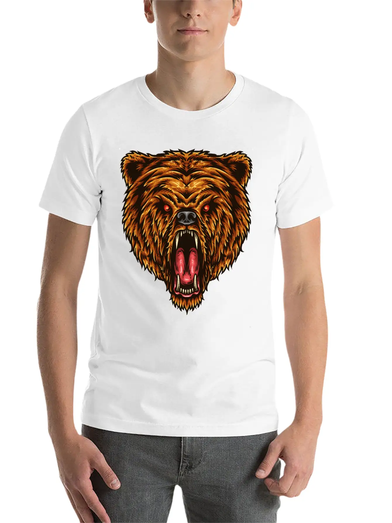 The Great Power Of Bear T-Shirts, Apparels & Decor Comfortable Minimalist Graphic Tee – Summer Style Essential