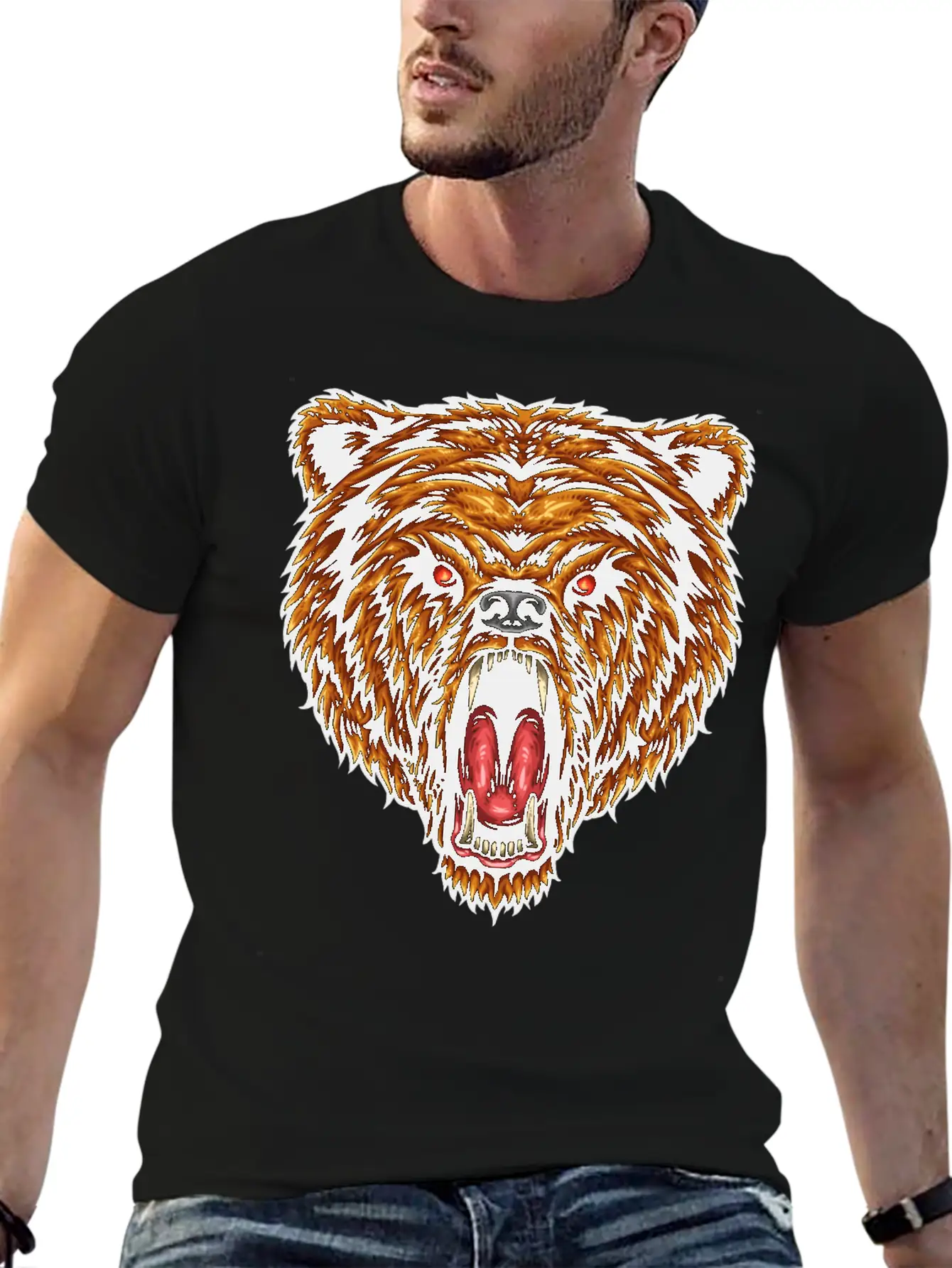 The Great Power Of Bear T-Shirts, Apparels & Decor Comfortable Minimalist Graphic Tee – Summer Style Essential