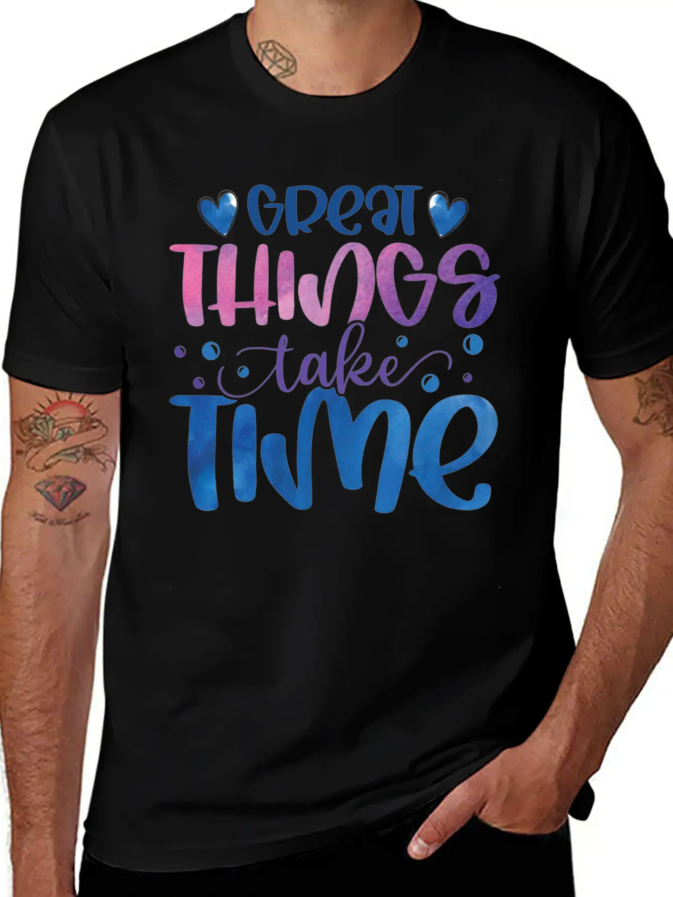 The Great Things Always Take Time Relaxed Everyday Tee – Lightweight And Durable Cotton