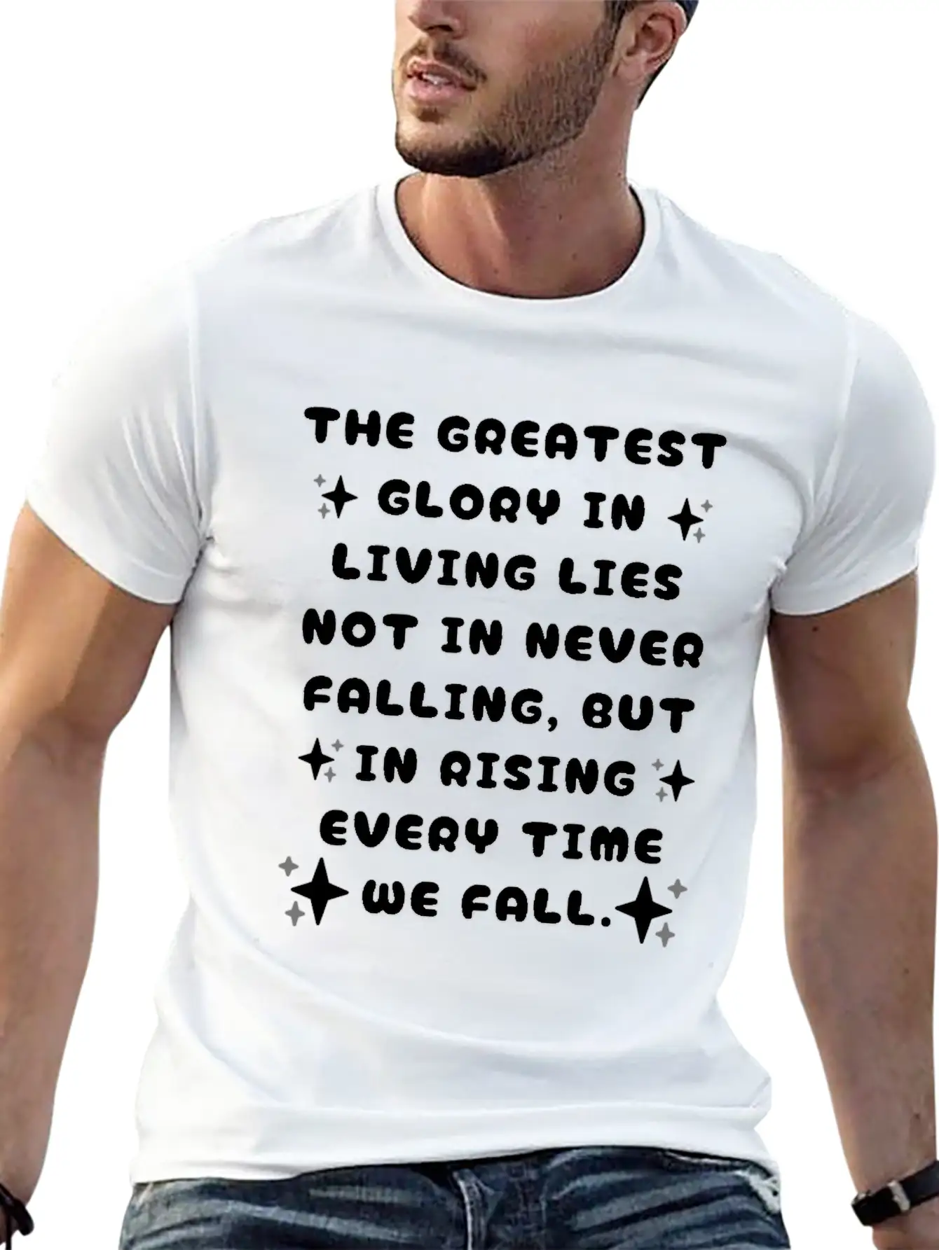 The Greatest Glory In Living Unisex Casual T-Shirt – Clean Design For Daily Comfort