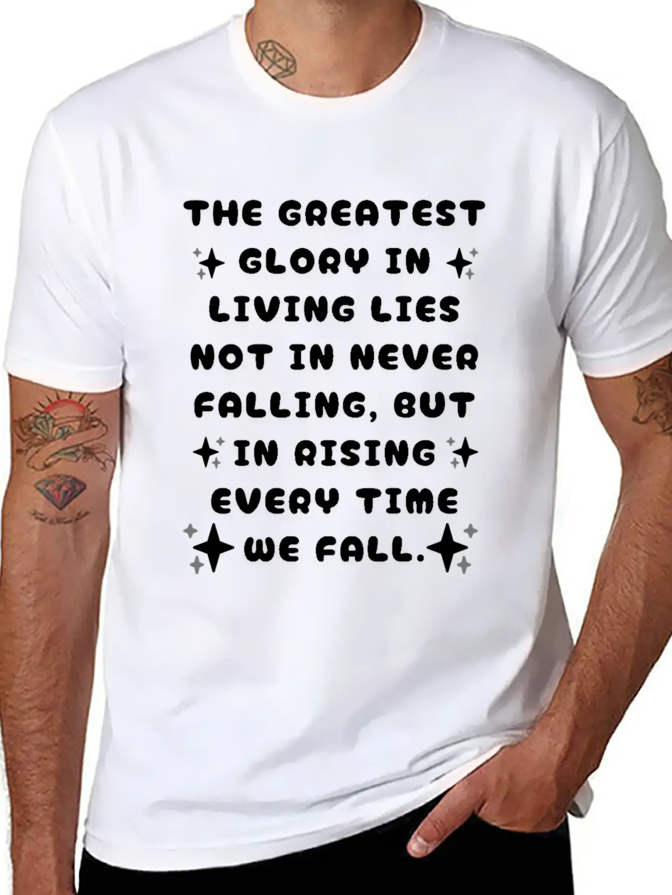 The Greatest Glory In Living Unisex Casual T-Shirt – Clean Design For Daily Comfort