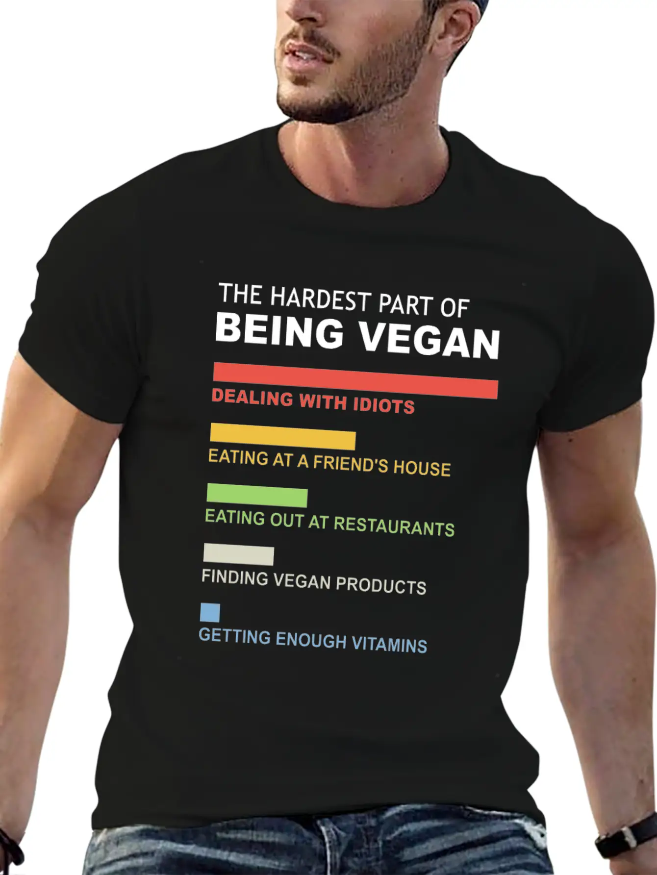 The Hardest Part Of Being Vegan / Vegan Retro Classic Fit Graphic Tee For Daily Comfort – Unisex Cotton Shirt