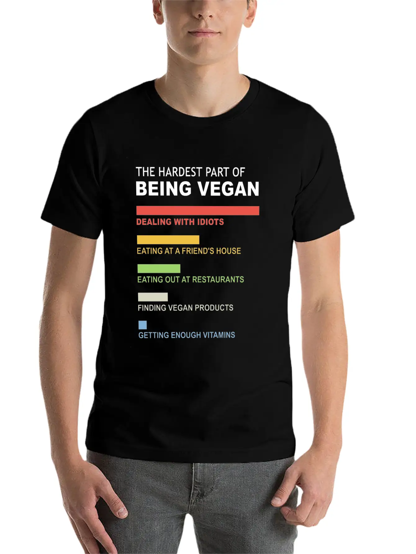 The Hardest Part Of Being Vegan / Vegan Retro Classic Fit Graphic Tee For Daily Comfort – Unisex Cotton Shirt