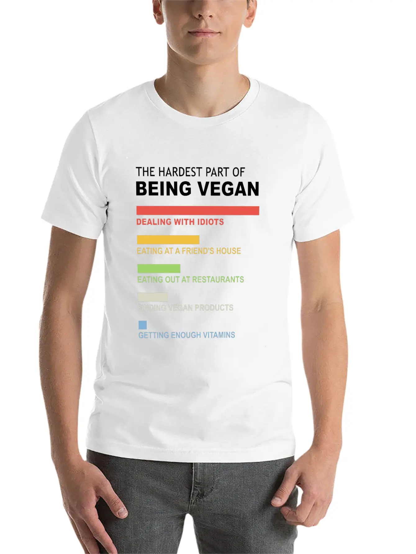 The Hardest Part Of Being Vegan / Vegan Retro Classic Fit Graphic Tee For Daily Comfort – Unisex Cotton Shirt