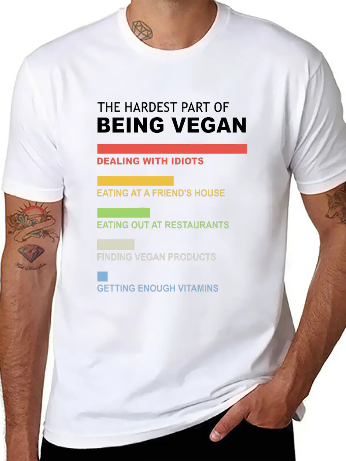 The Hardest Part Of Being Vegan / Vegan Retro Classic Fit Graphic Tee For Daily Comfort – Unisex Cotton Shirt
