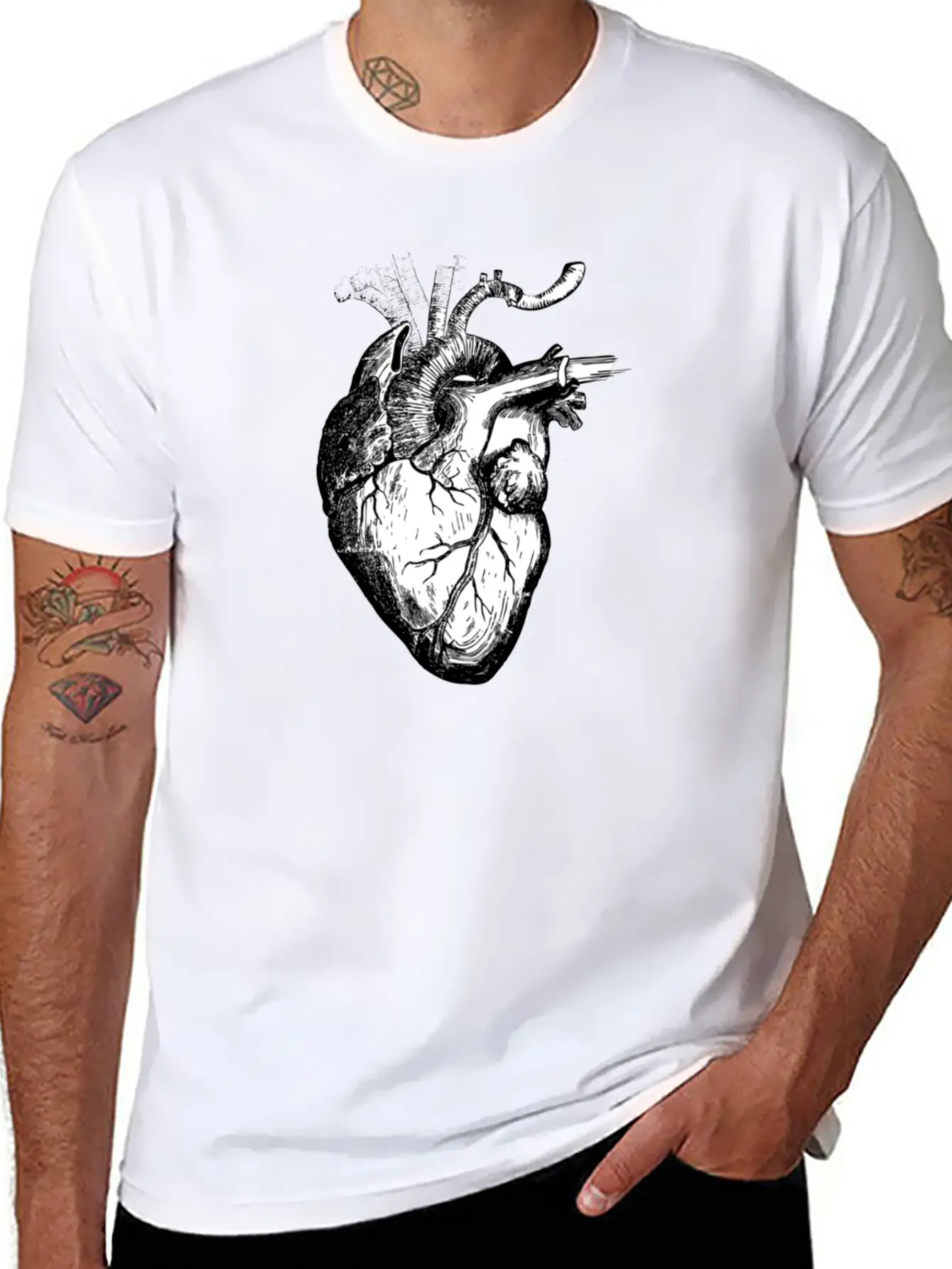 The Human Heart Modern Fit Casual T-Shirt – Clean And Versatile Design