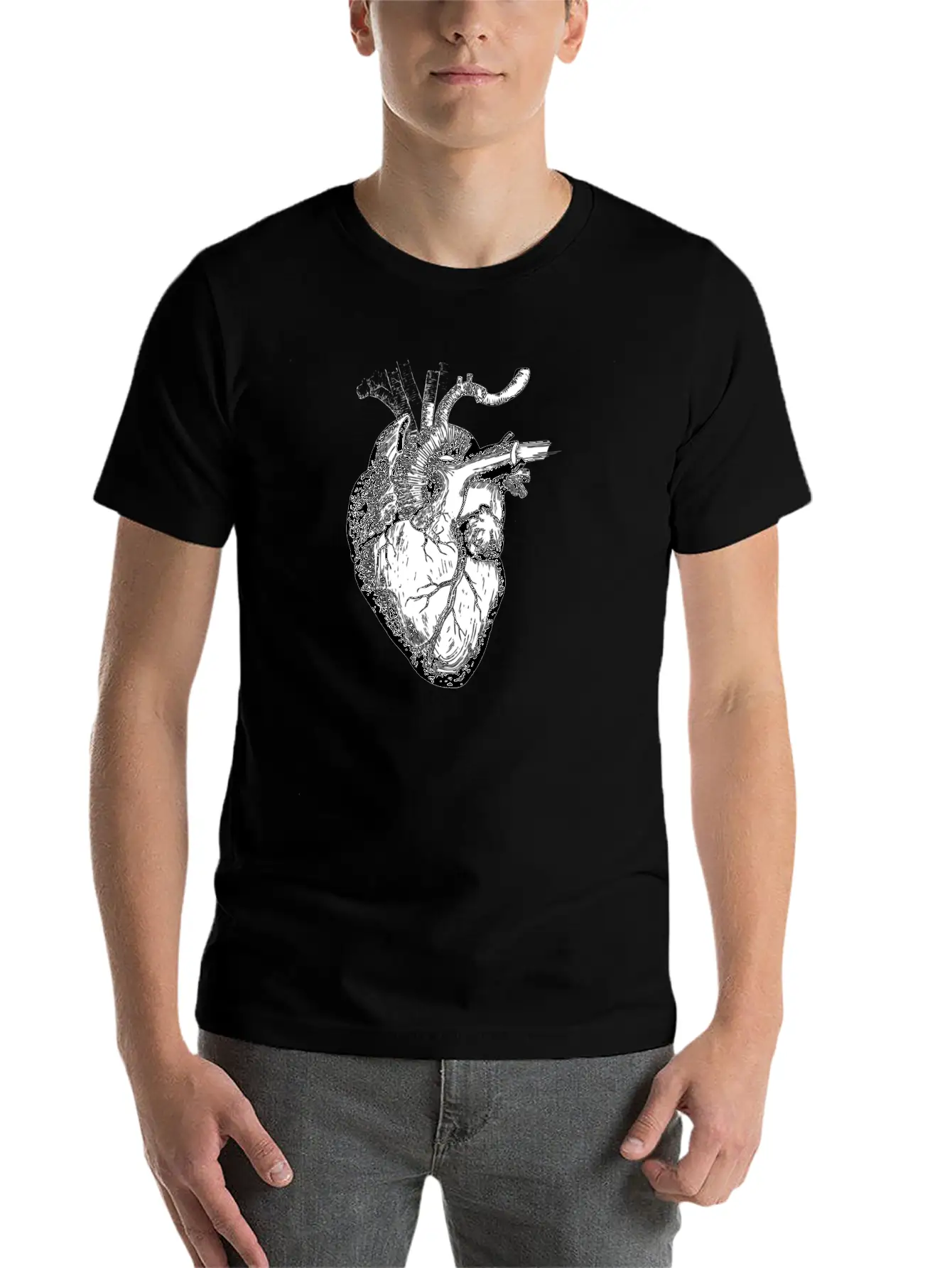 The Human Heart Modern Fit Casual T-Shirt – Clean And Versatile Design