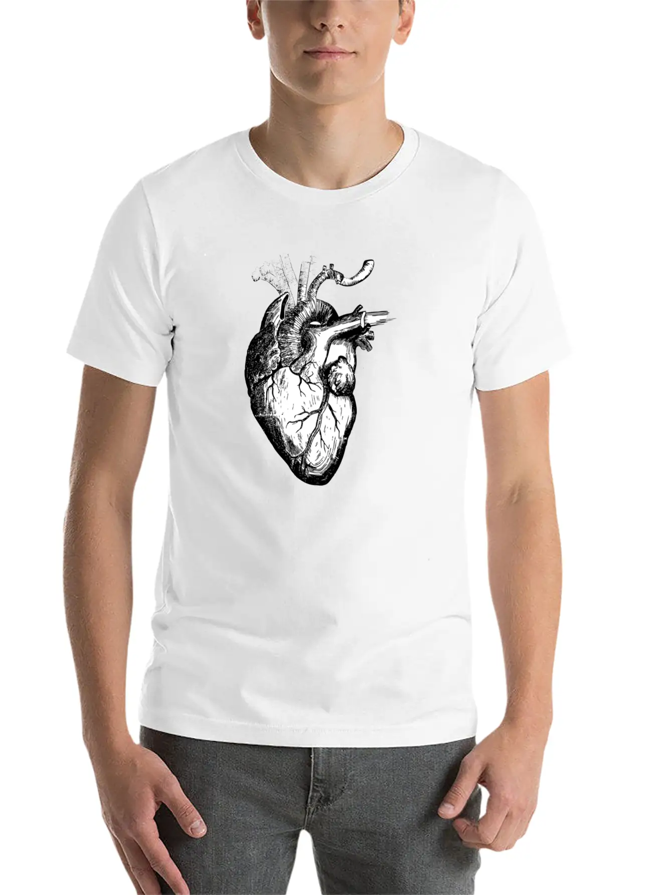 The Human Heart Modern Fit Casual T-Shirt – Clean And Versatile Design