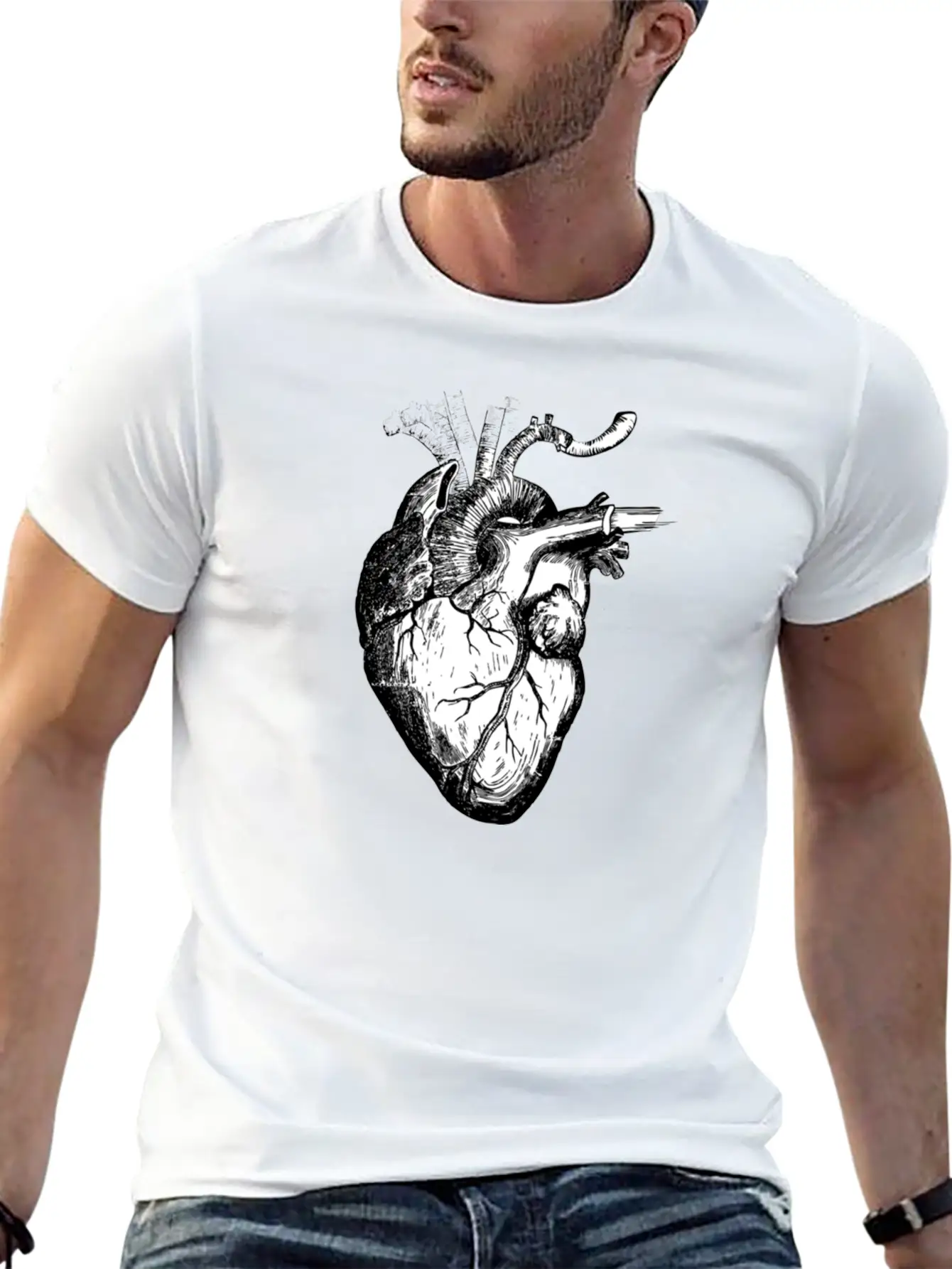 The Human Heart Modern Fit Casual T-Shirt – Clean And Versatile Design