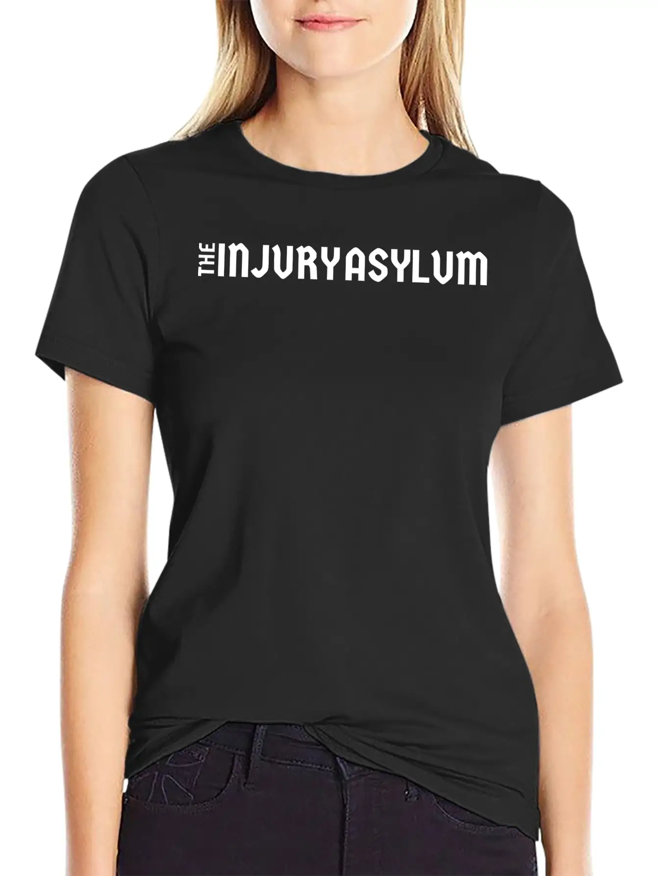 The Injury Asylum White Long Lightweight Cotton T-Shirt – Daily Comfort Graphic Shirt