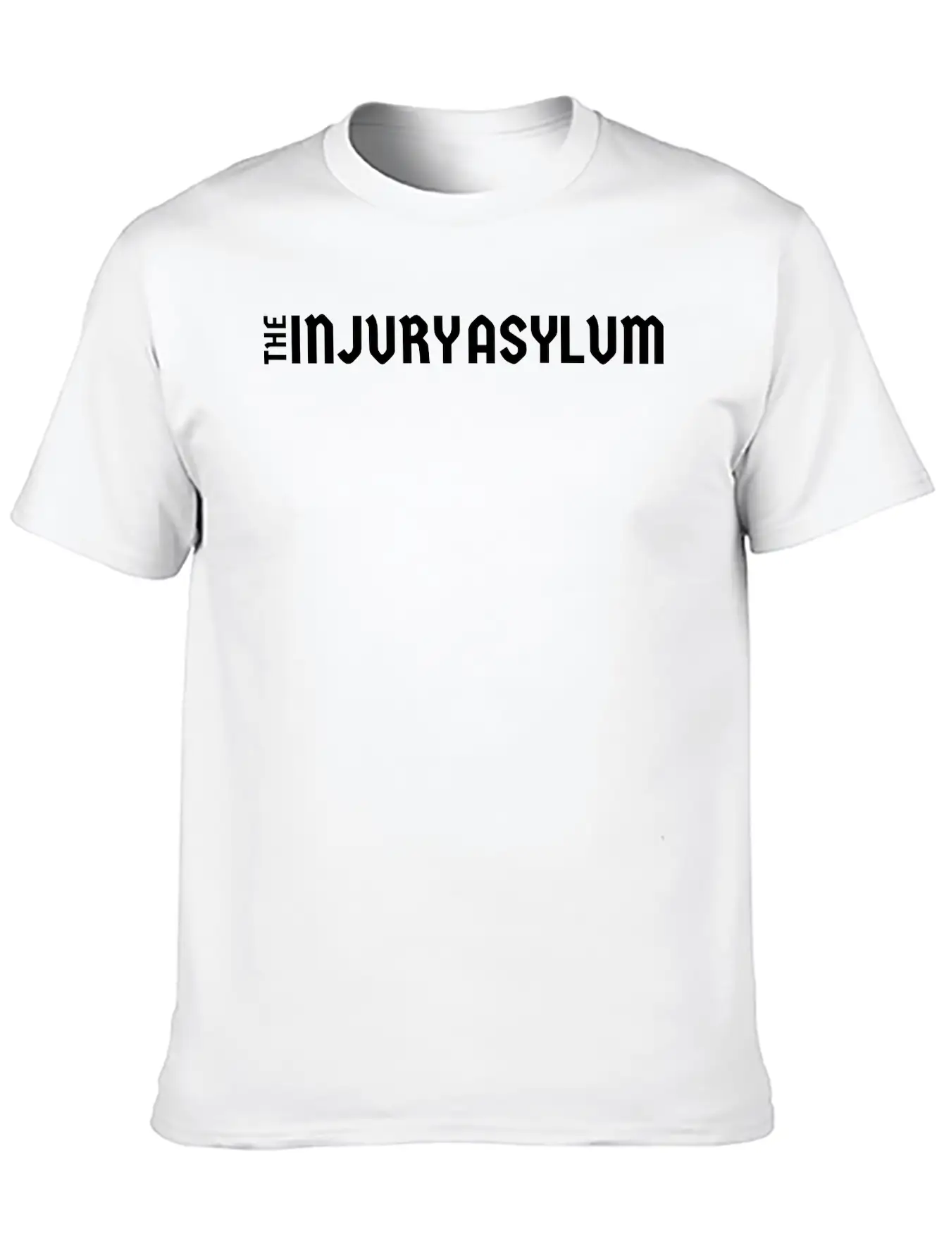 The Injury Asylum White Long Lightweight Cotton T-Shirt – Daily Comfort Graphic Shirt