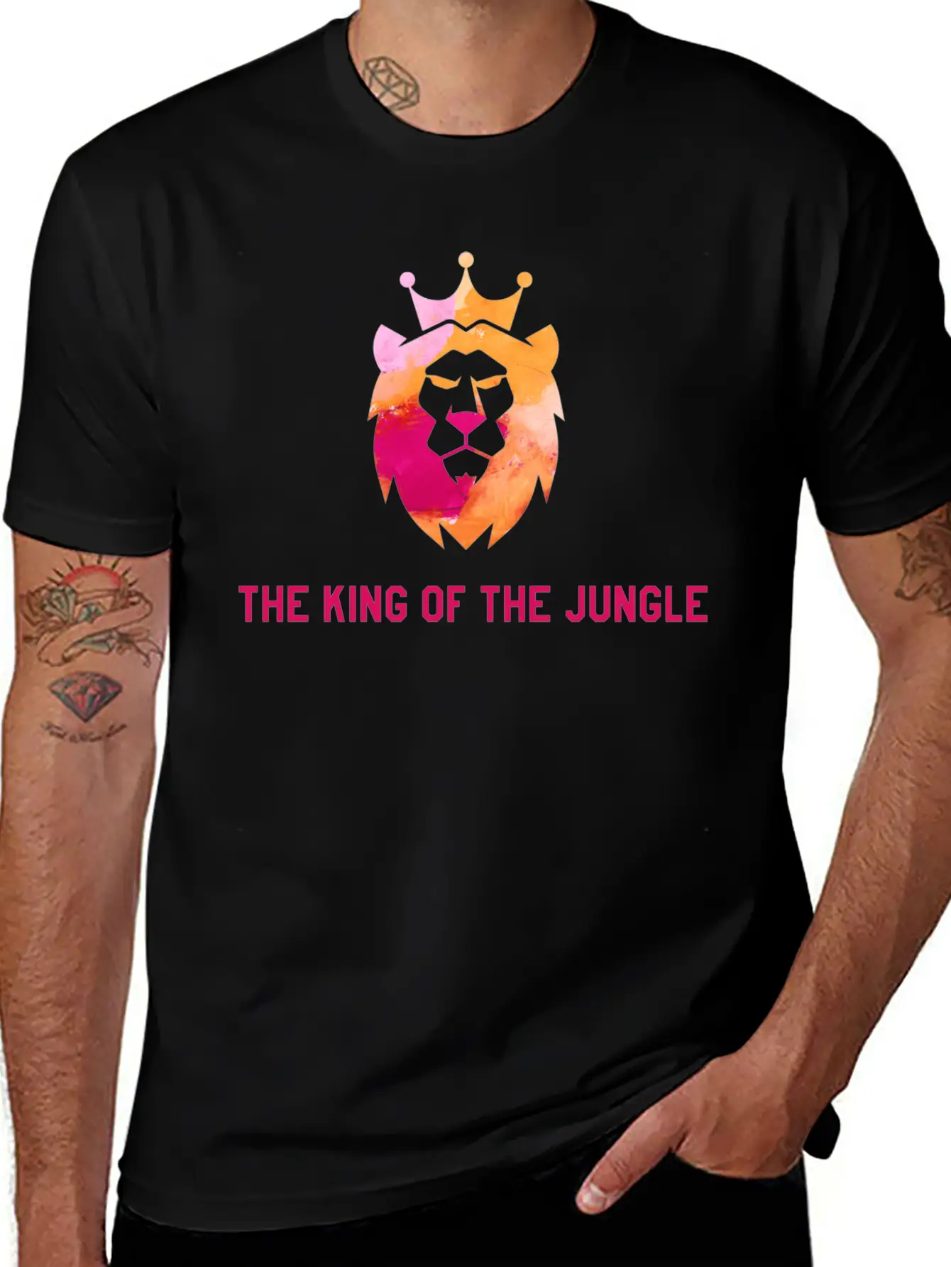 The King Of The Jungle Lightweight Cotton T-Shirt – Daily Comfort Graphic Shirt