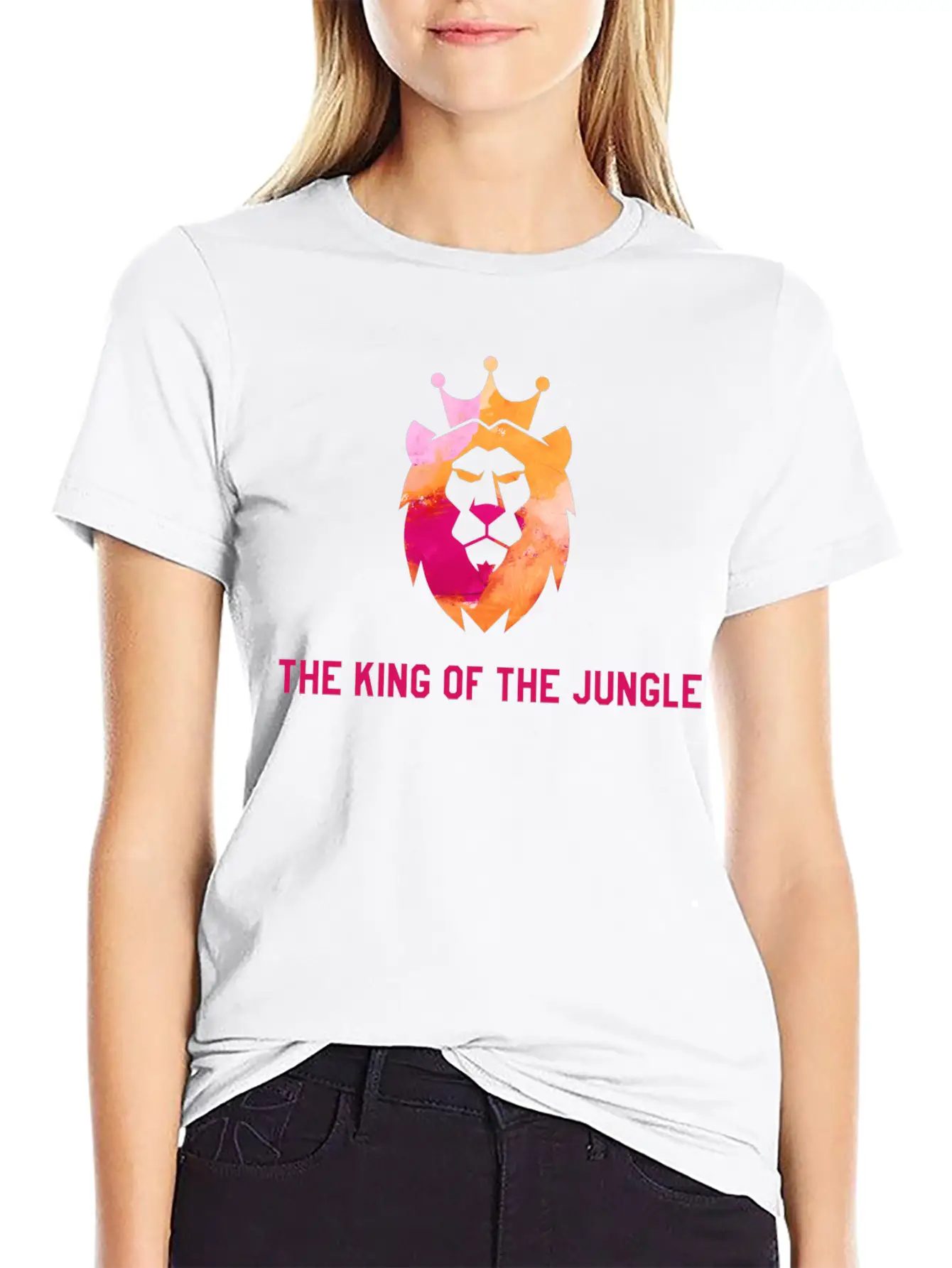 The King Of The Jungle Lightweight Cotton T-Shirt – Daily Comfort Graphic Shirt