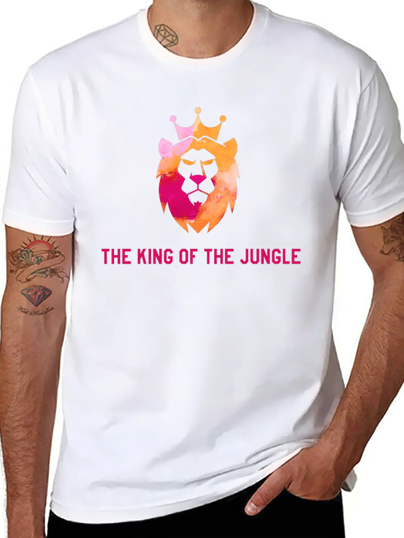 The King Of The Jungle Lightweight Cotton T-Shirt – Daily Comfort Graphic Shirt