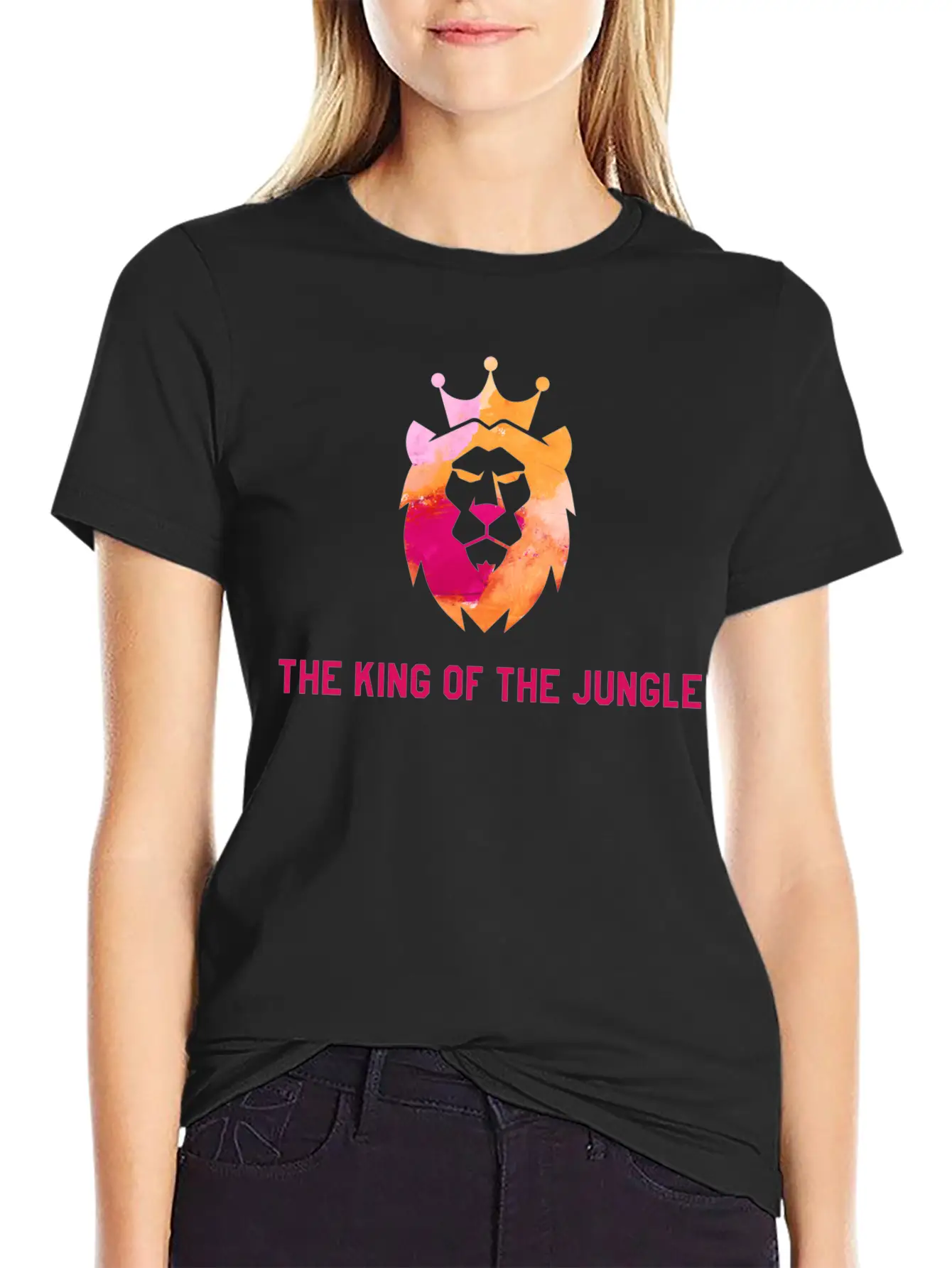 The King Of The Jungle Lightweight Cotton T-Shirt – Daily Comfort Graphic Shirt