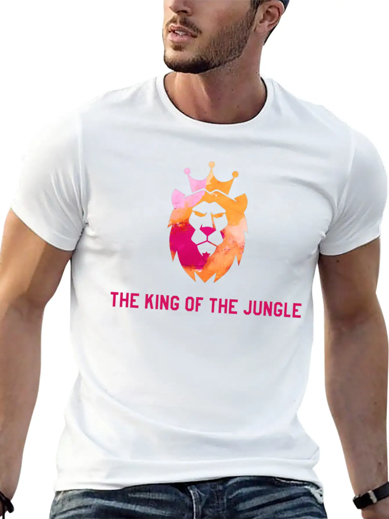 The King Of The Jungle Lightweight Cotton T-Shirt – Daily Comfort Graphic Shirt