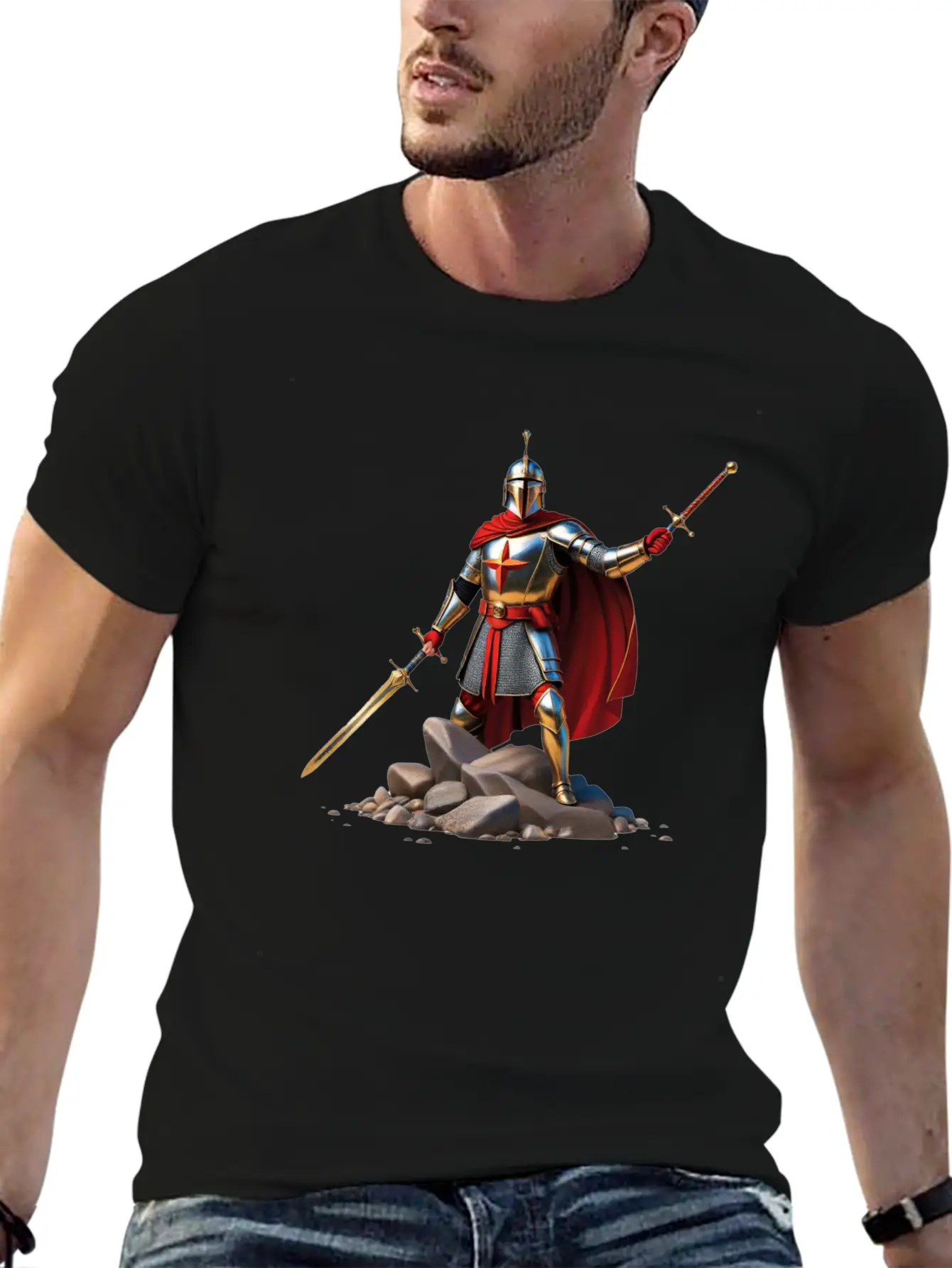The Knight's Path Lightweight Cotton T-Shirt – Daily Comfort Graphic Shirt