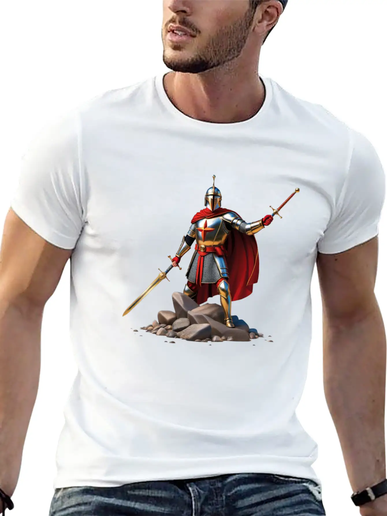 The Knight's Path Lightweight Cotton T-Shirt – Daily Comfort Graphic Shirt