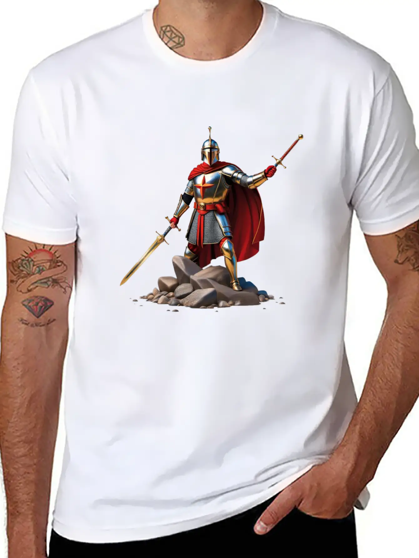 The Knight's Path Lightweight Cotton T-Shirt – Daily Comfort Graphic Shirt