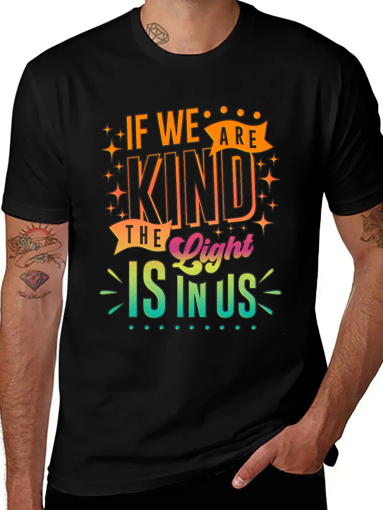 The Light Is In Us Kindness Patience Tolerance Relaxed Everyday Tee – Lightweight And Durable Cotton