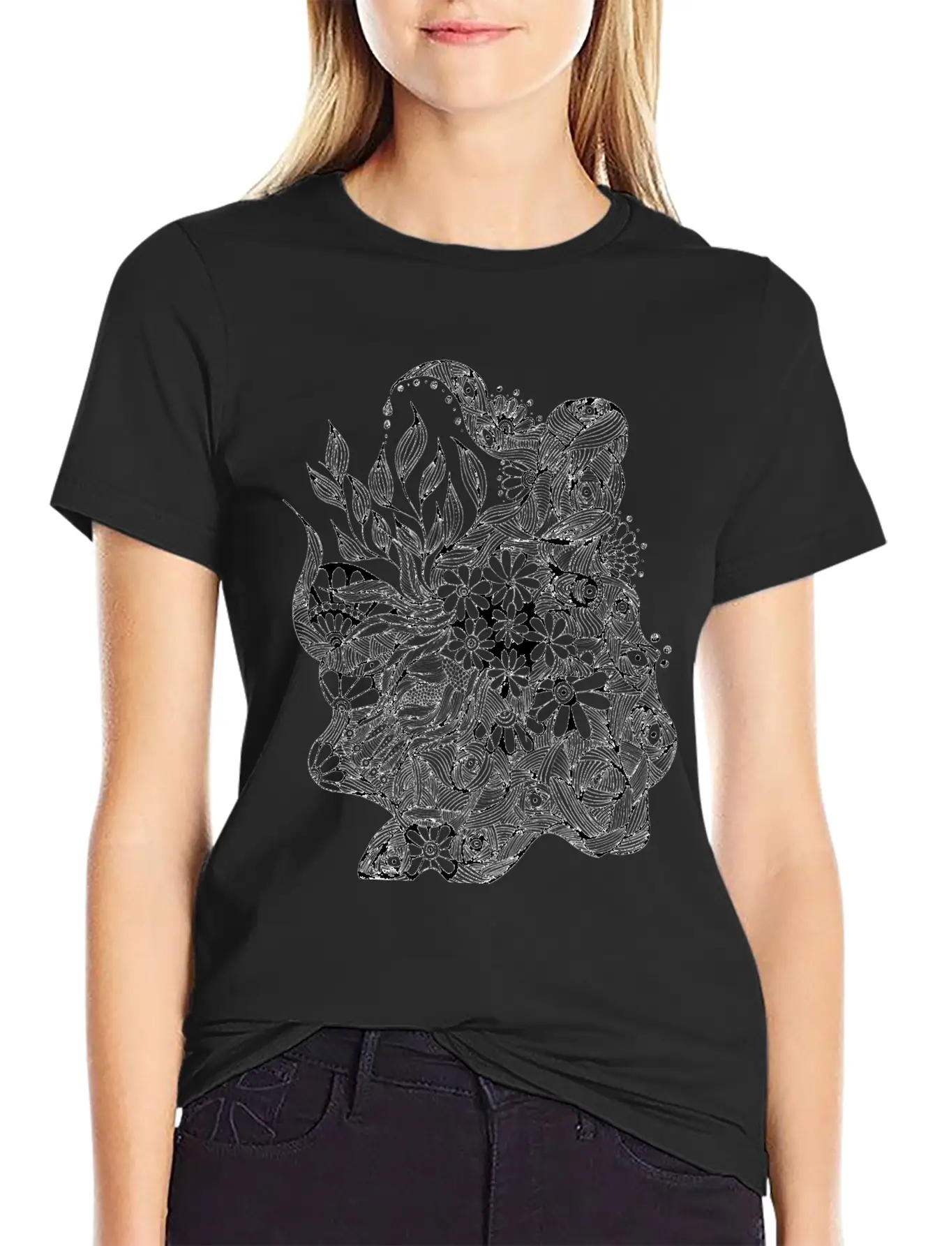 The Lined Design And The Vector Design. Essential Cotton Tee For Daily Outfits – Unisex Style