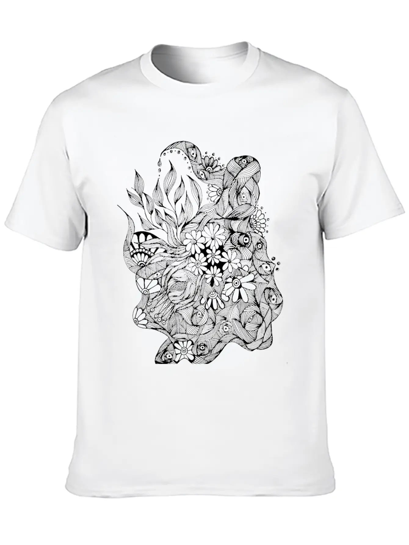The Lined Design And The Vector Design. Essential Cotton Tee For Daily Outfits – Unisex Style