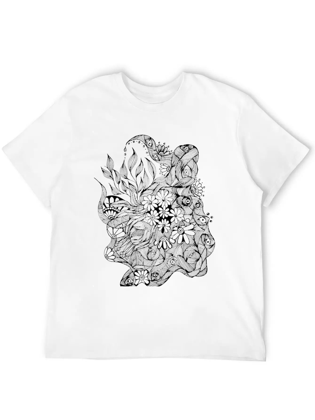 The Lined Design And The Vector Design. Essential Cotton Tee For Daily Outfits – Unisex Style